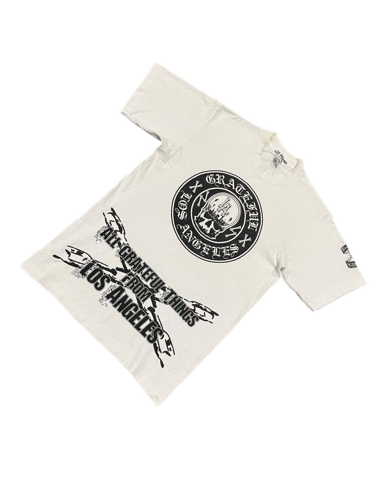 Los Angeles Apparel LDS Grateful Los Angeles Skull Distressed Tee Size US M / EU 48-50 / 2 - 2 Thumbnail