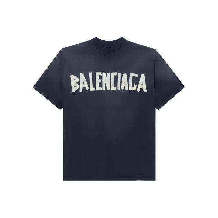 Balenciaga Balenciaga Black Logo Print Short Sleeve T-Shirt Size US L / EU 52-54 / 3 - 1 Thumbnail