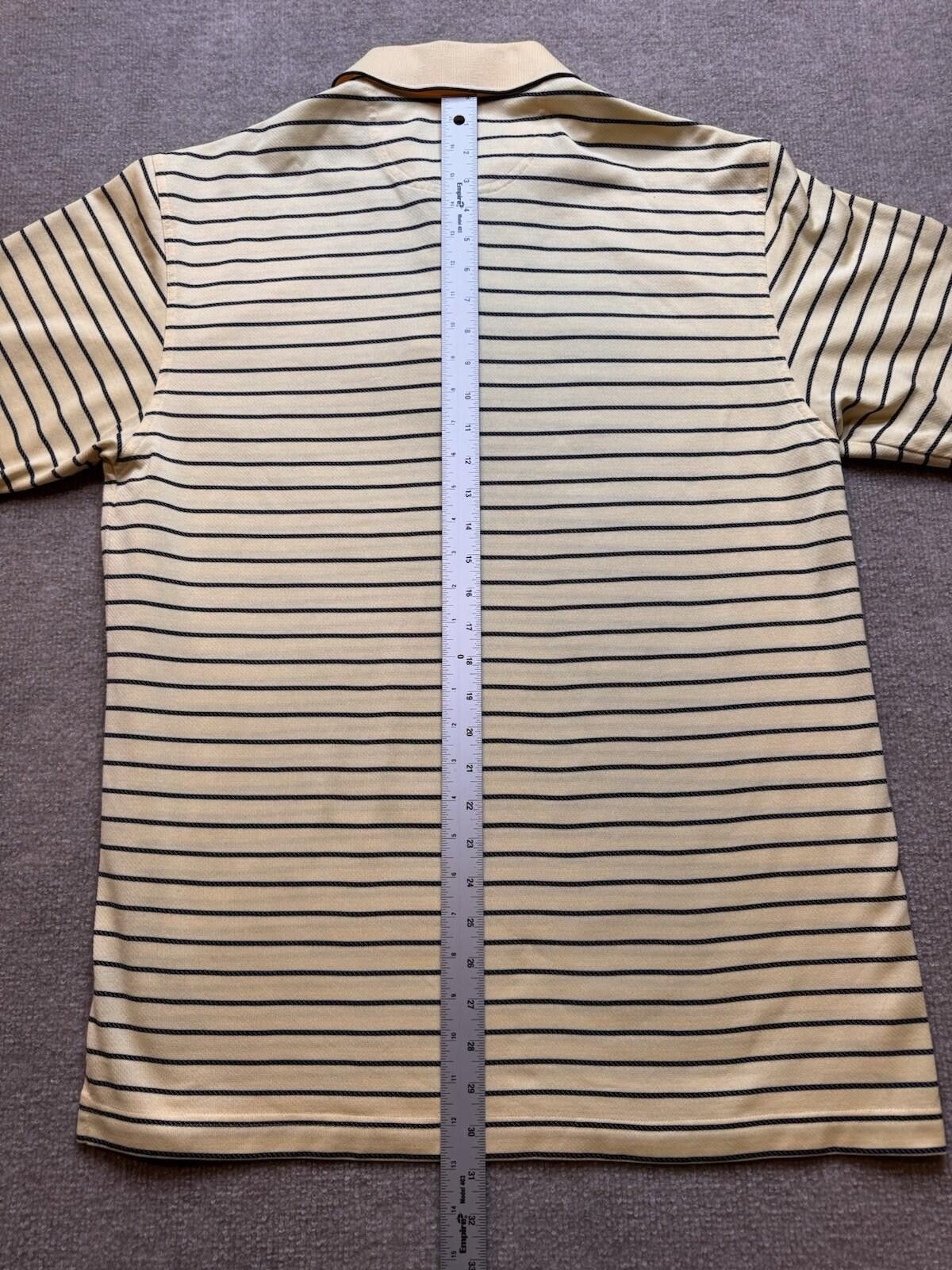 Greg Norman Greg Norman Men's L Polo Play Dry Yellow Striped [706] Size US L / EU 52-54 / 3 - 8 Thumbnail