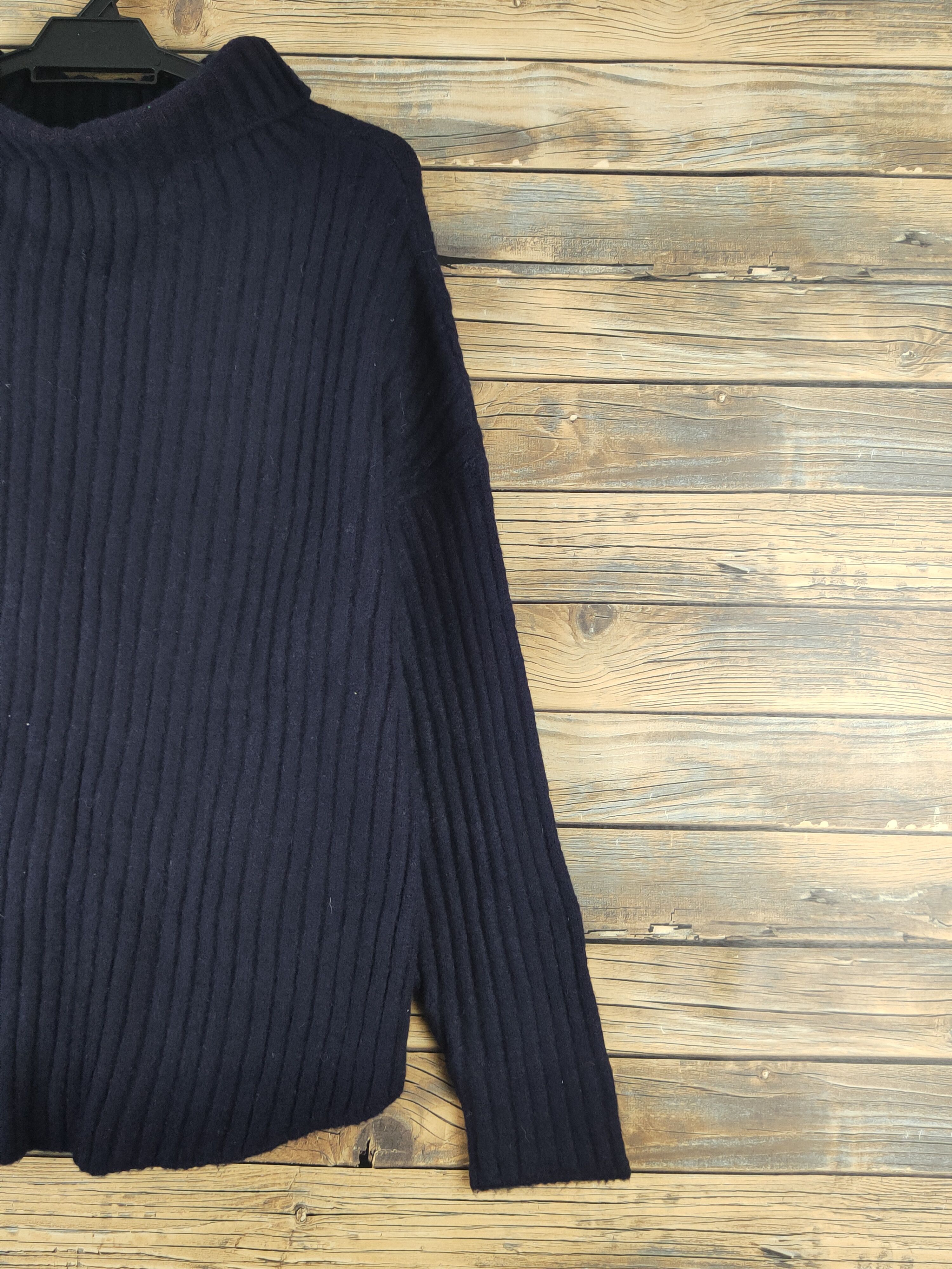 Aran Isles Knitwear × Japanese Brand × Vintage Urs Navy Knitwear Sweatshirts #W1219 Size L / US 10 / IT 46 - 9 Thumbnail