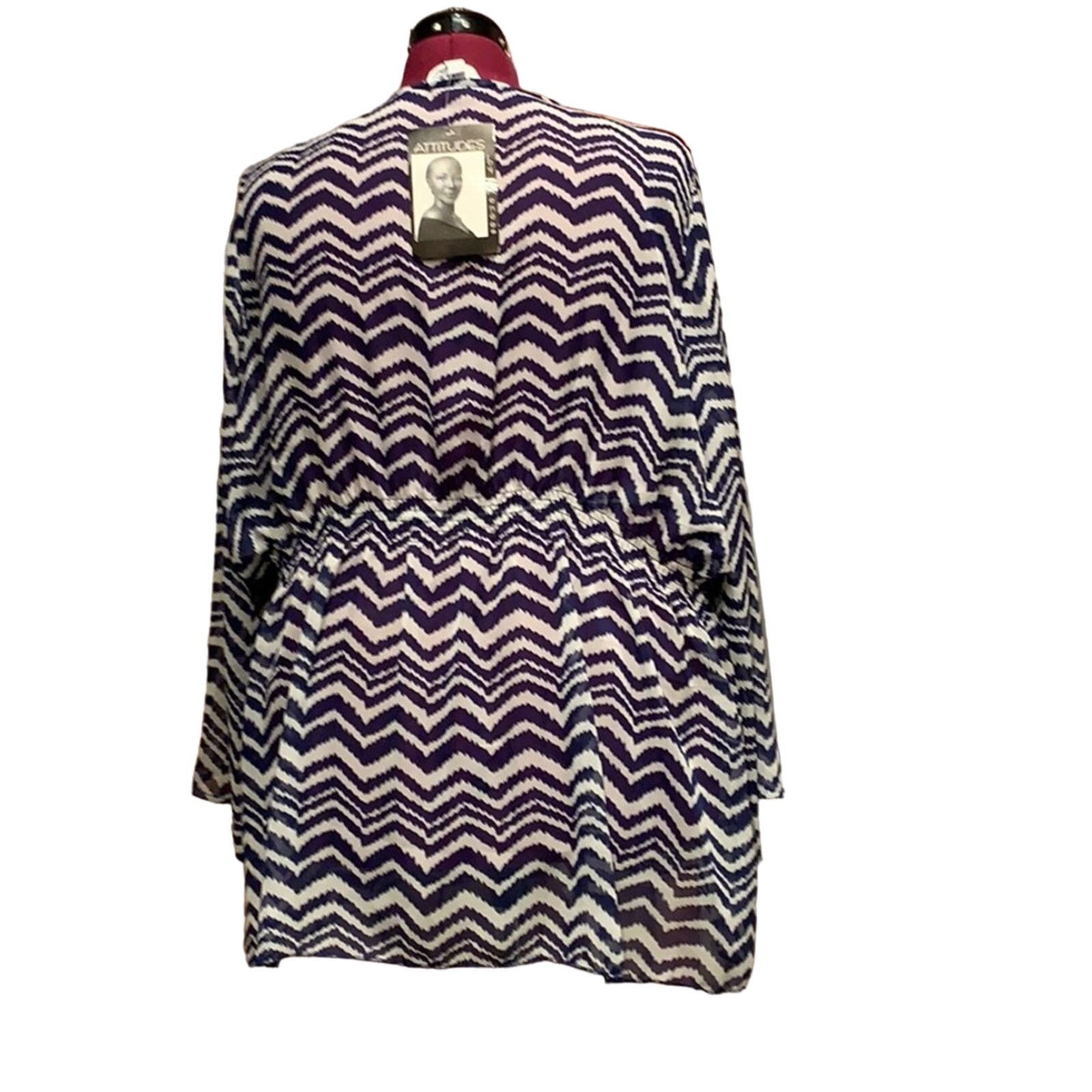 Attitudes by Renee New Attitudes by Renee 3X Sheer Flowy Polyester Top Blouse Size 3XL / US 20-22 - 3 Thumbnail