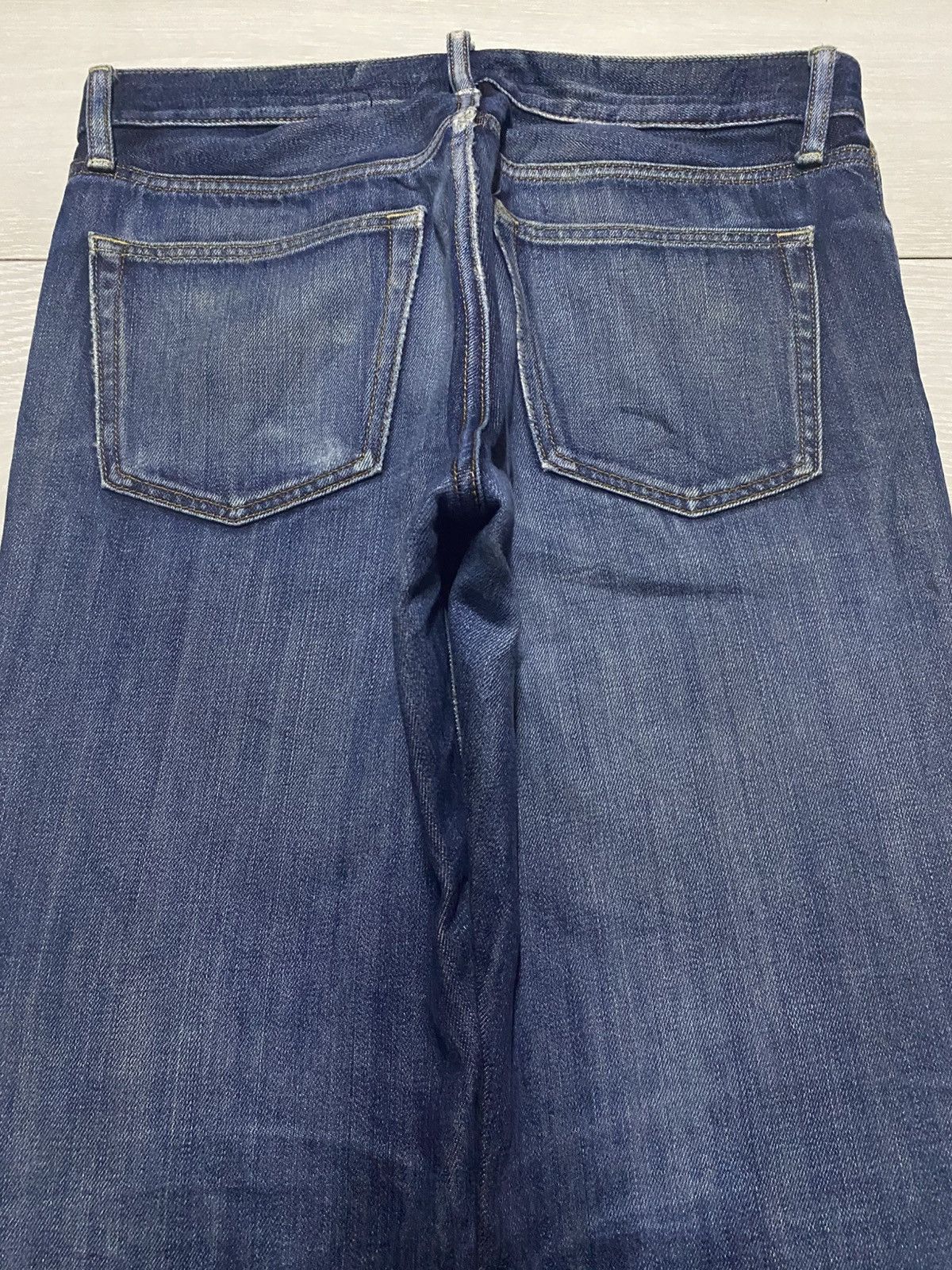 Uniqlo Vintage Japanese Uniqlo Blue wash Distressed Slim Fit Jeans Size US 32 / EU 48 - 4 Thumbnail