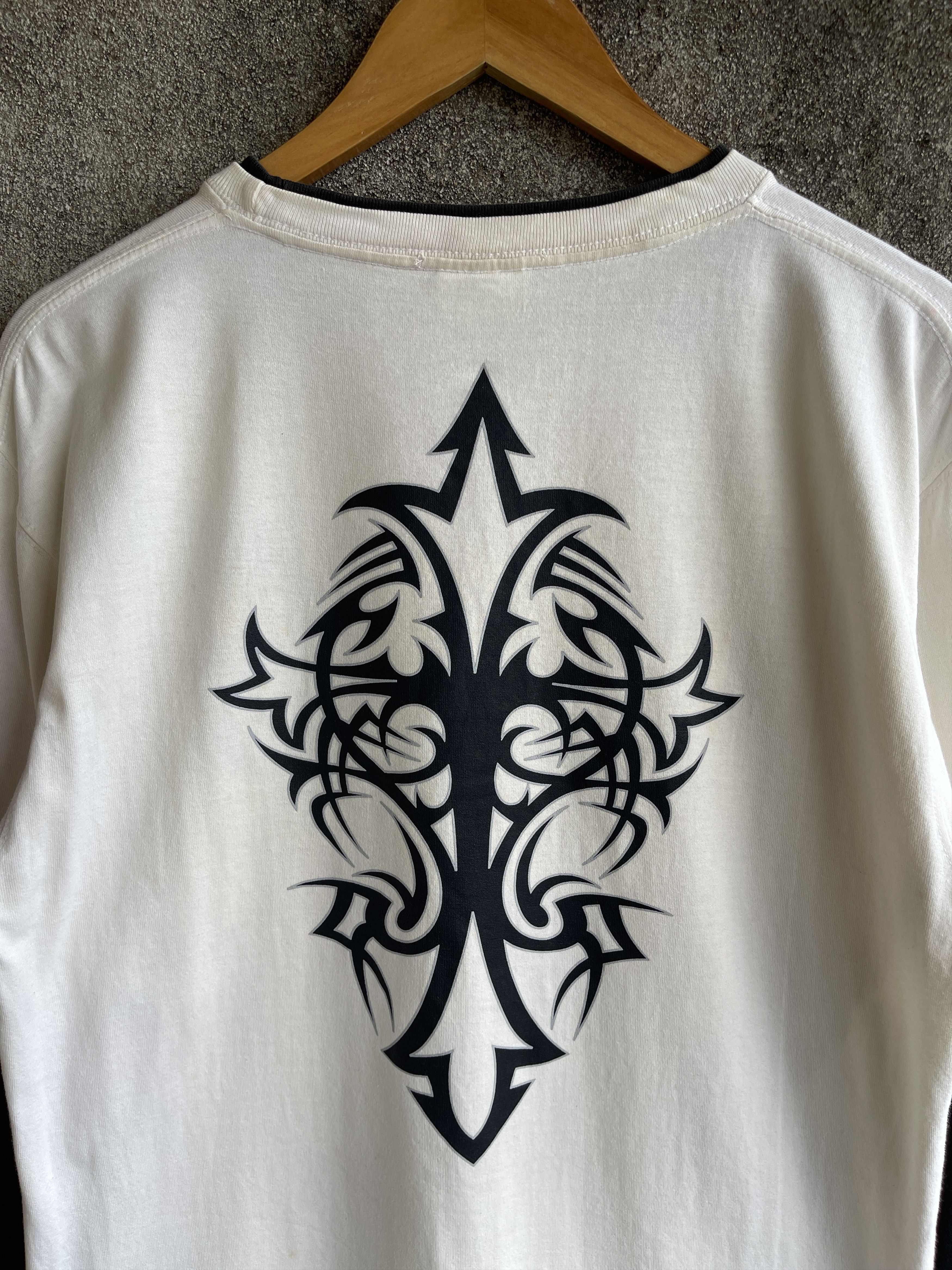 If Six Was Nine Vintage🔥SKK ONE🔥Big Logo Flame Double Layer LongSleeve 90’s Size US L / EU 52-54 / 3 - 3 Thumbnail