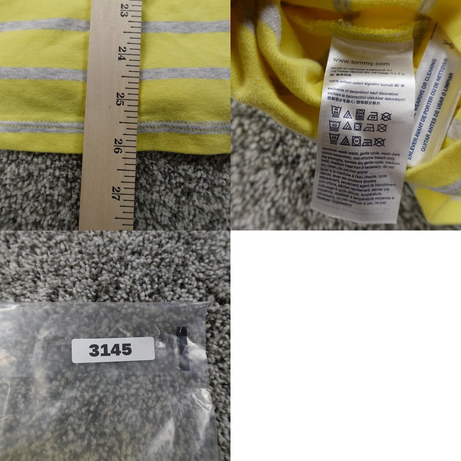 Tommy Hilfiger Tommy Hilfiger Shirt Womens L Yellow Gray Striped Casual Preppy Lightweight Size L / US 10 / IT 46 - 8 Thumbnail