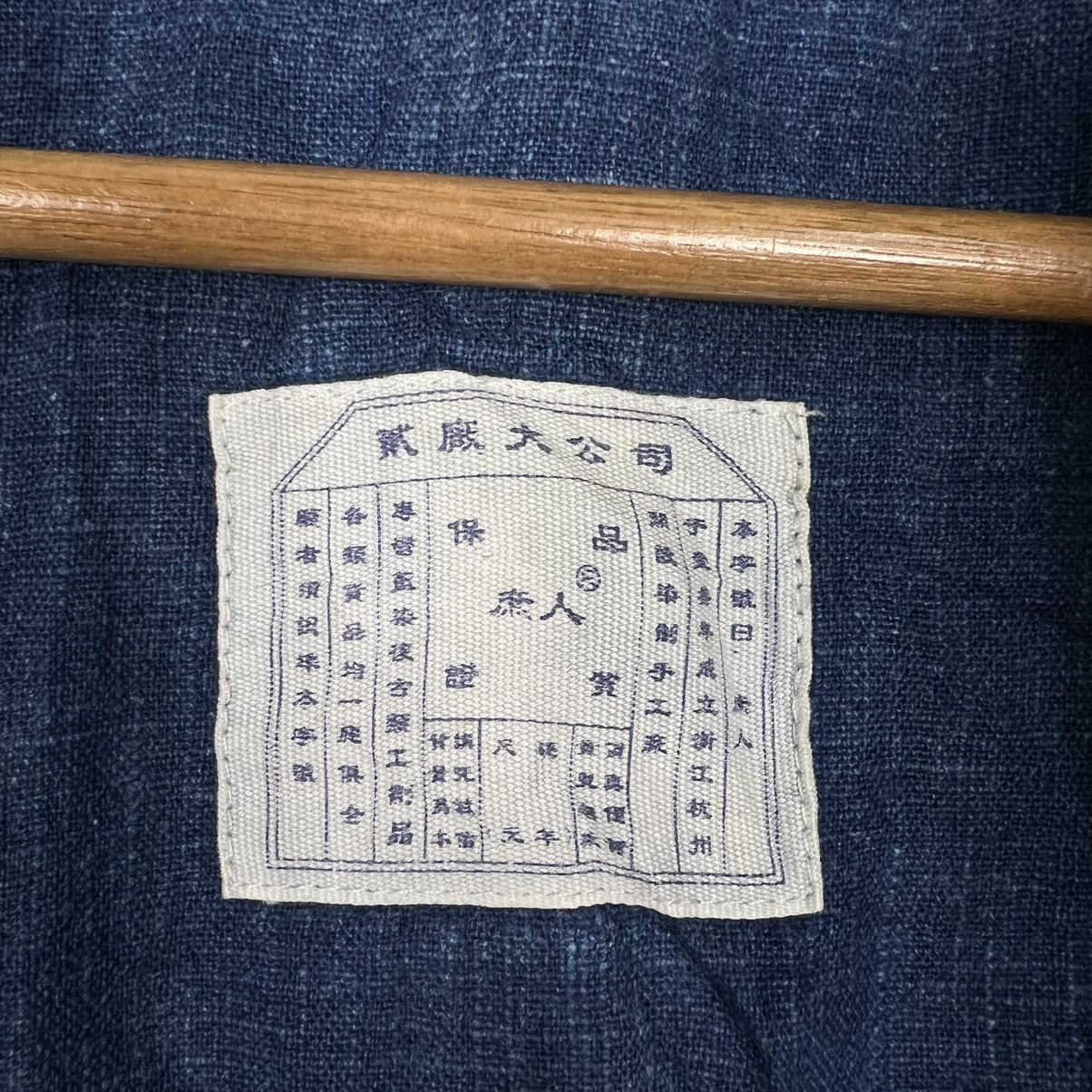 Vintage Indigo Blue Thick Weave Kimono Native Design Lined 4153-C190 Size US S / EU 44-46 / 1 - 12 Thumbnail