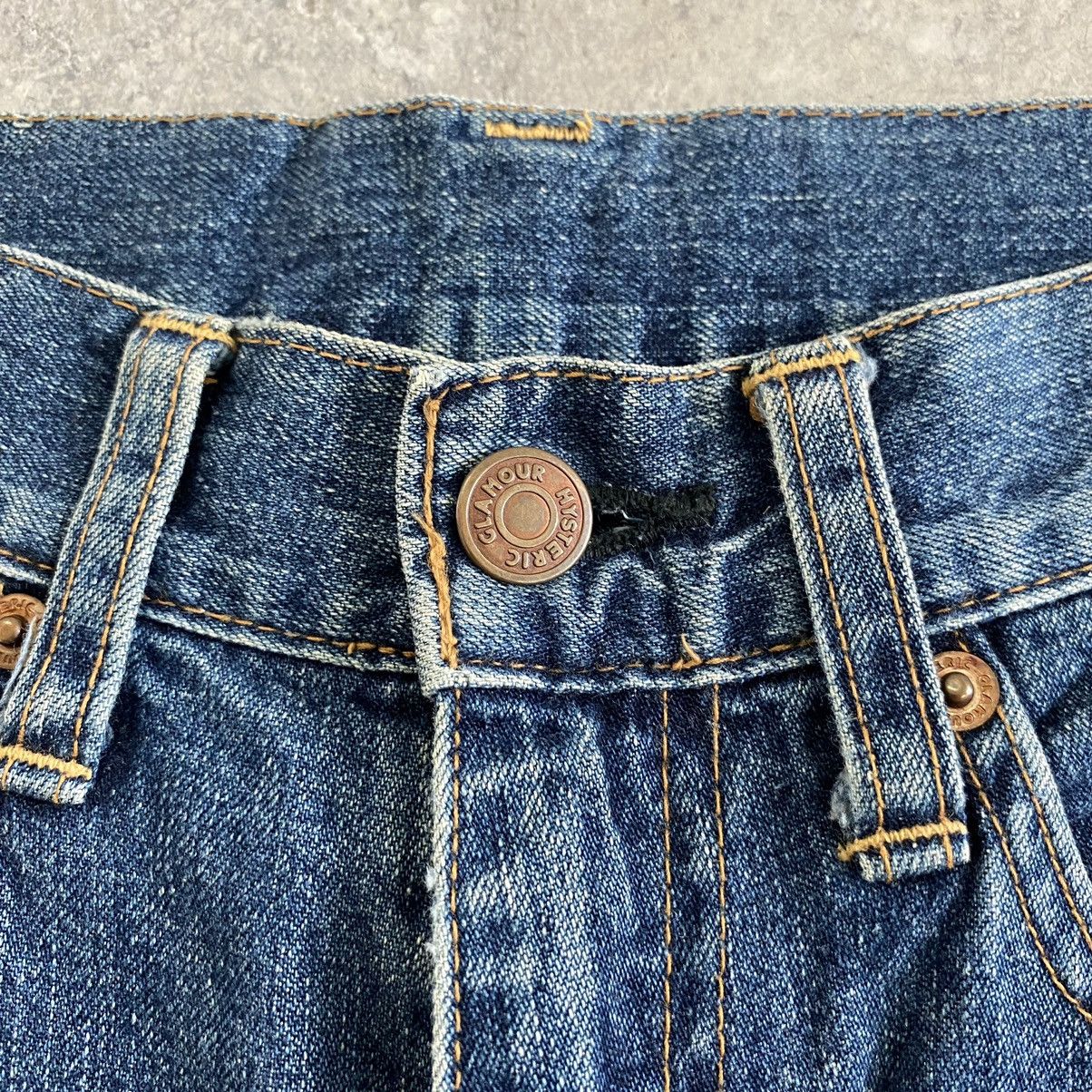 Hysteric Glamour × Vintage VTG 90’s HG Artisanal Zigzag Flared Denim Jeans Size US 27 - 9 Thumbnail
