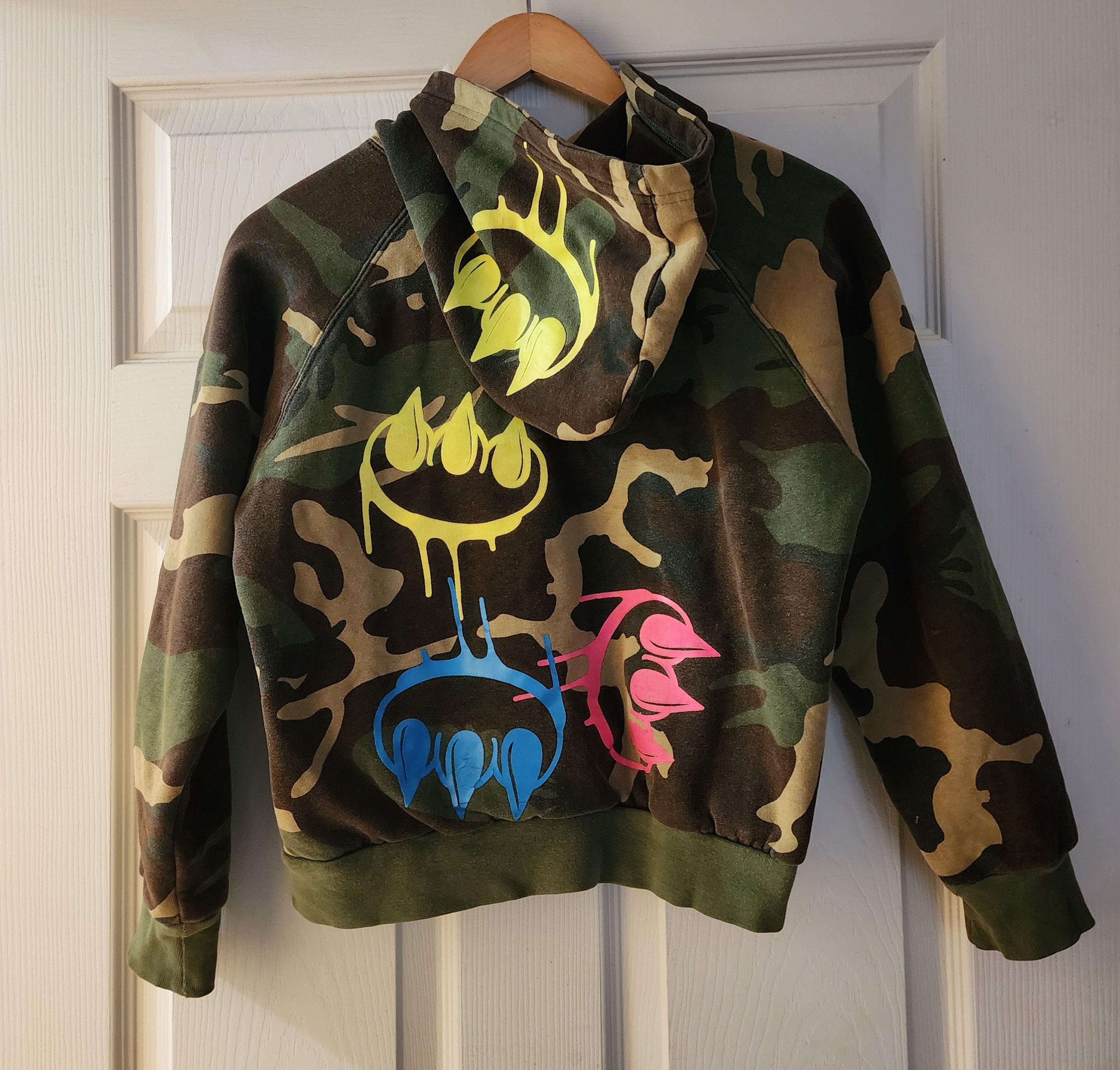 I Love NY Vintage CLAW Money Graffiti NYC Camo Claw Crop Top Hoodie Size S / US 4 / IT 40 - 6 Thumbnail