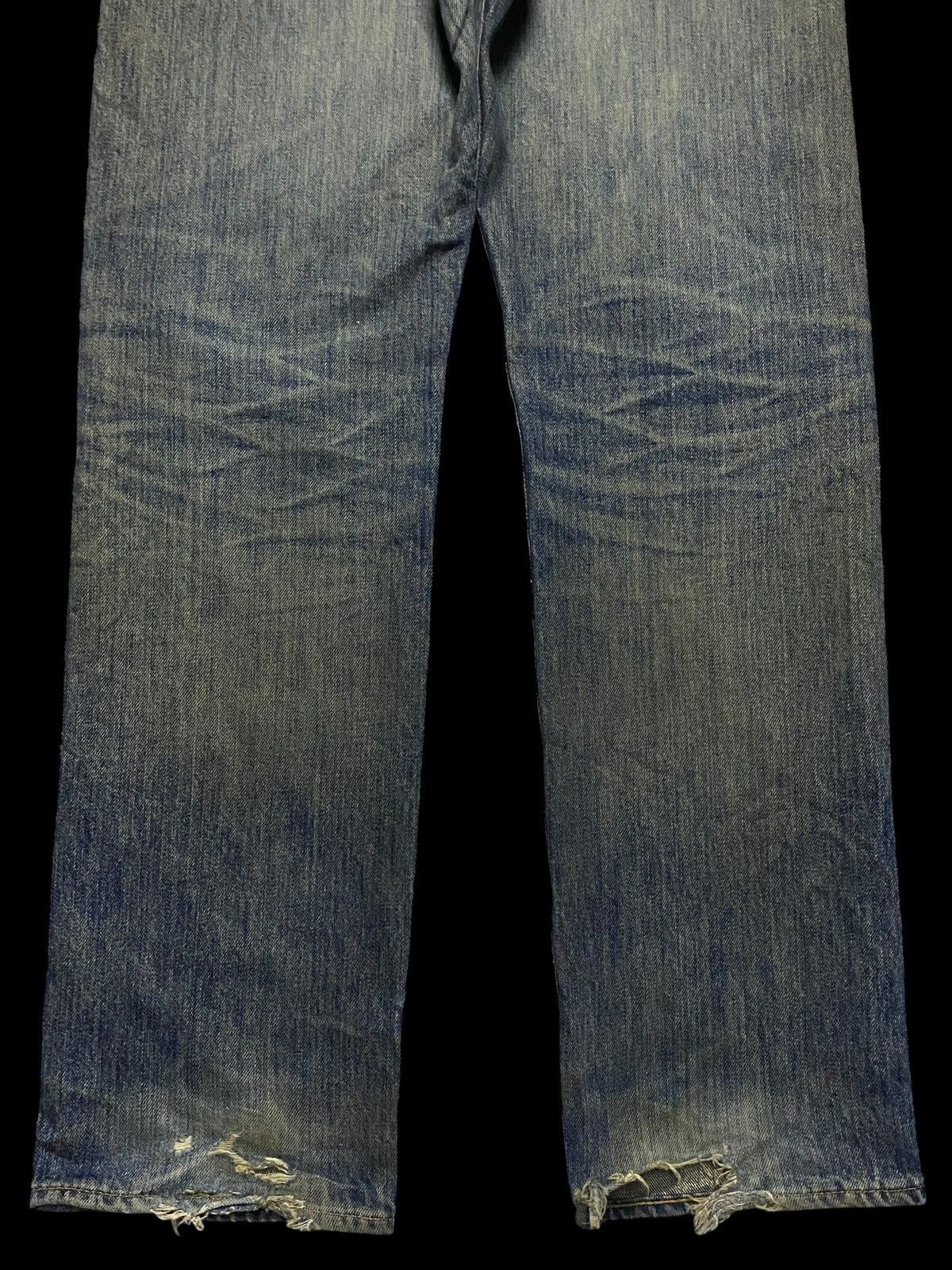 Levi's Vintage Clothing Levis Y2K Big E Mud Wash Distressed Slim Jeans Size US 31 - 6 Thumbnail