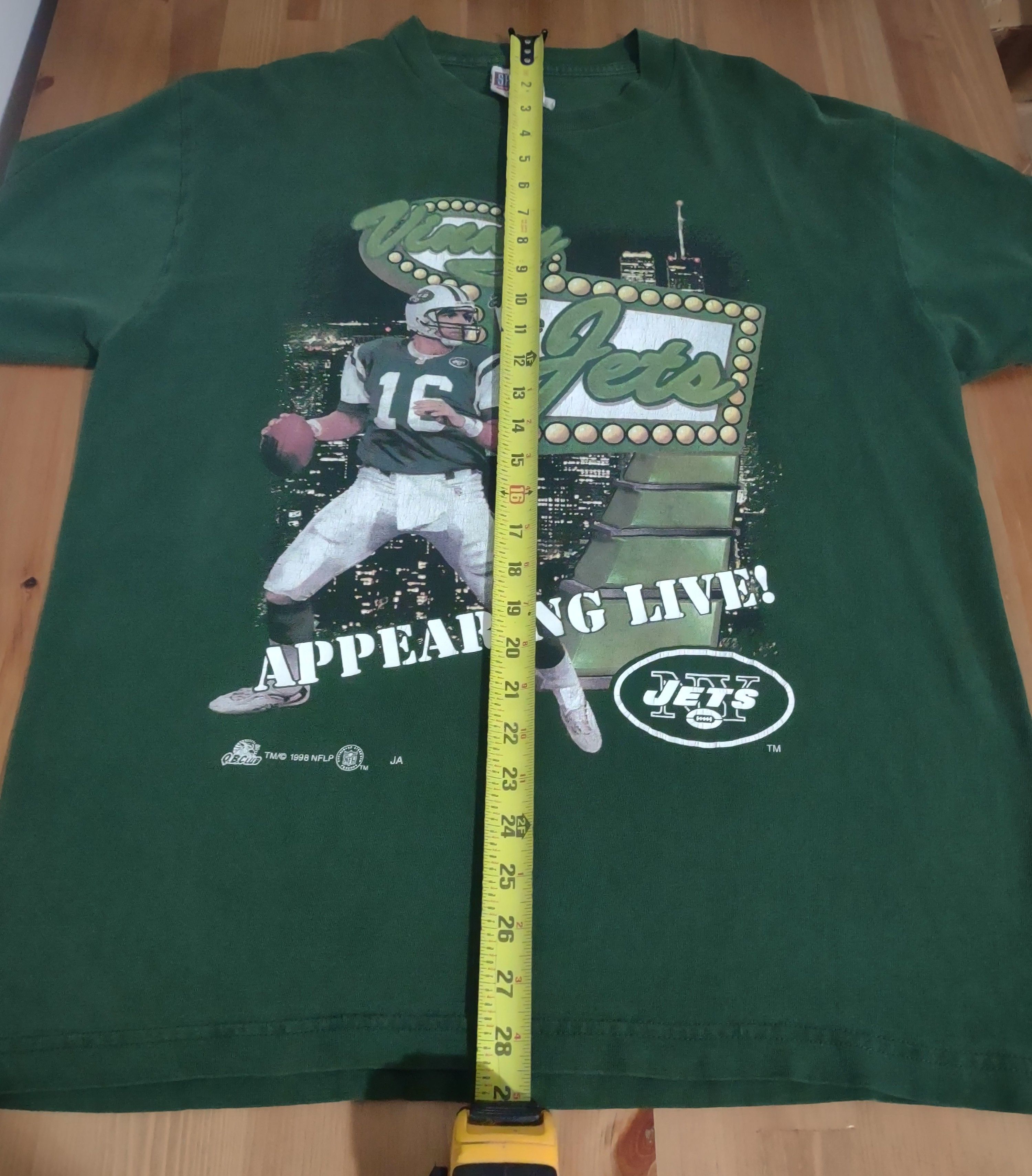NFL × Vintage VTG 90s VATJ New York Jets Vinny Testaverde Sport Attack Tee Size US L / EU 52-54 / 3 - 9 Thumbnail