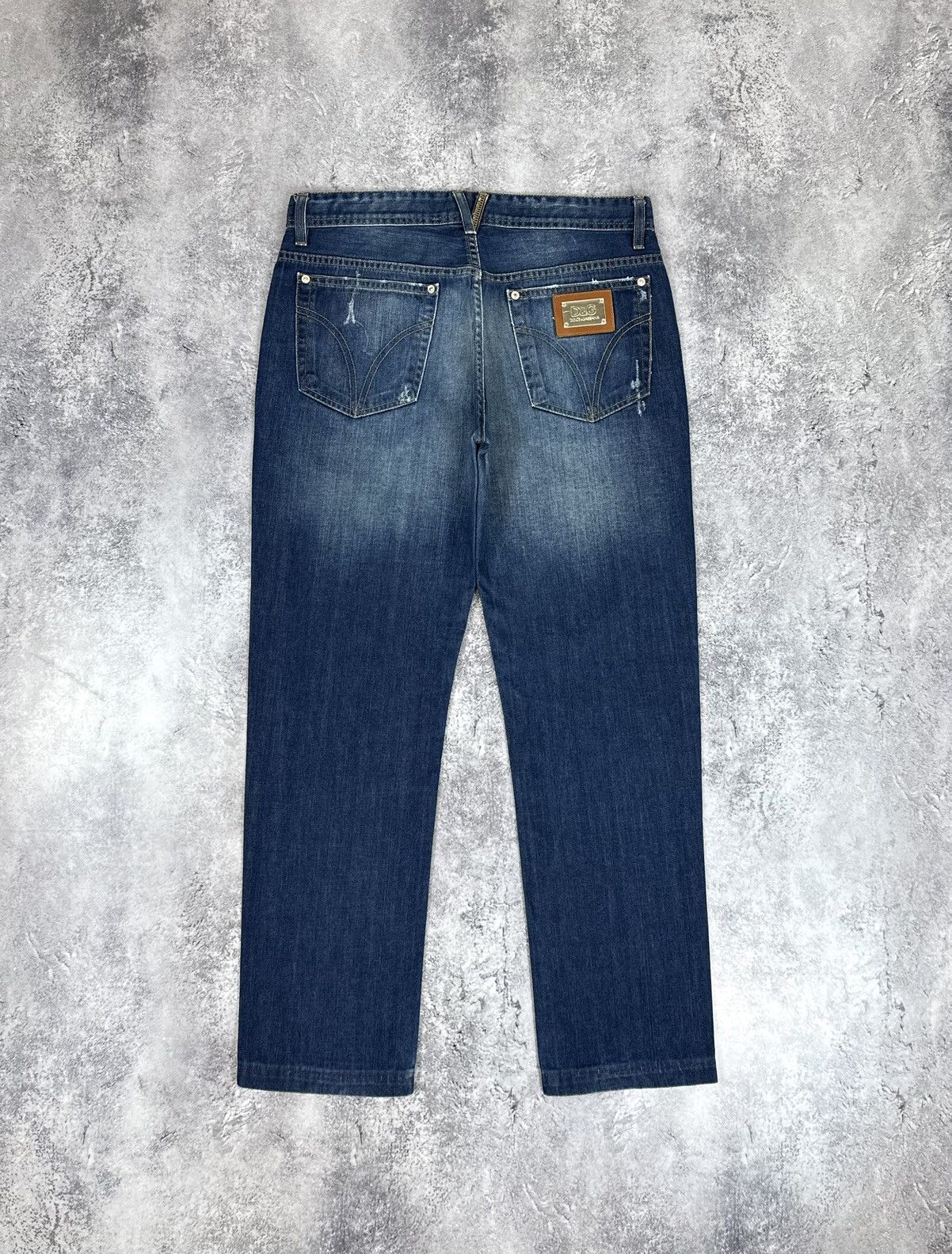 Dolce & Gabbana Vintage Dolce & Gabbana Logo Stone Washed Designer Jeans Size US 34 / EU 50 - 1 Thumbnail