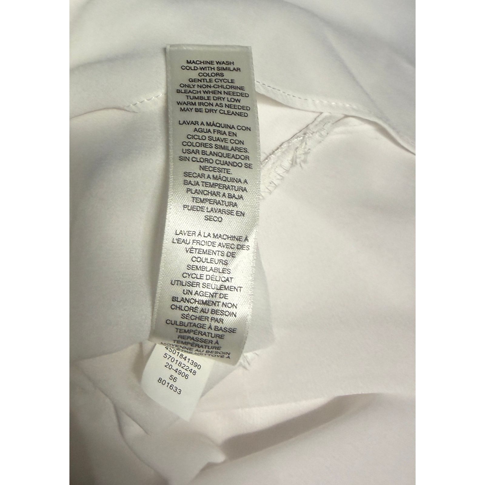 White House Black Market White House Black Market Ivory Chiffon Layered Blouse Sz 4 Size S / US 4 / IT 40 - 9 Thumbnail