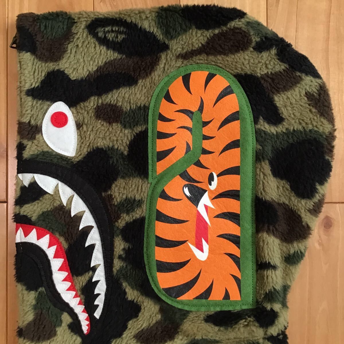 Bape BAPE Boar Shark full zip hoodie 1st camo green a bathing ape Size US XL / EU 56 / 4 - 5 Thumbnail