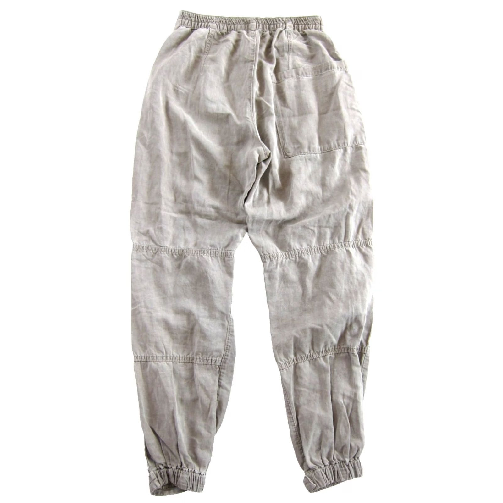 Allsaints AllSaints Val Trouser Pant Women Beige Tencel Linen Patch Pocket Cargo Jogger 4 Size 27" / US 4 / IT 40 - 2 Thumbnail