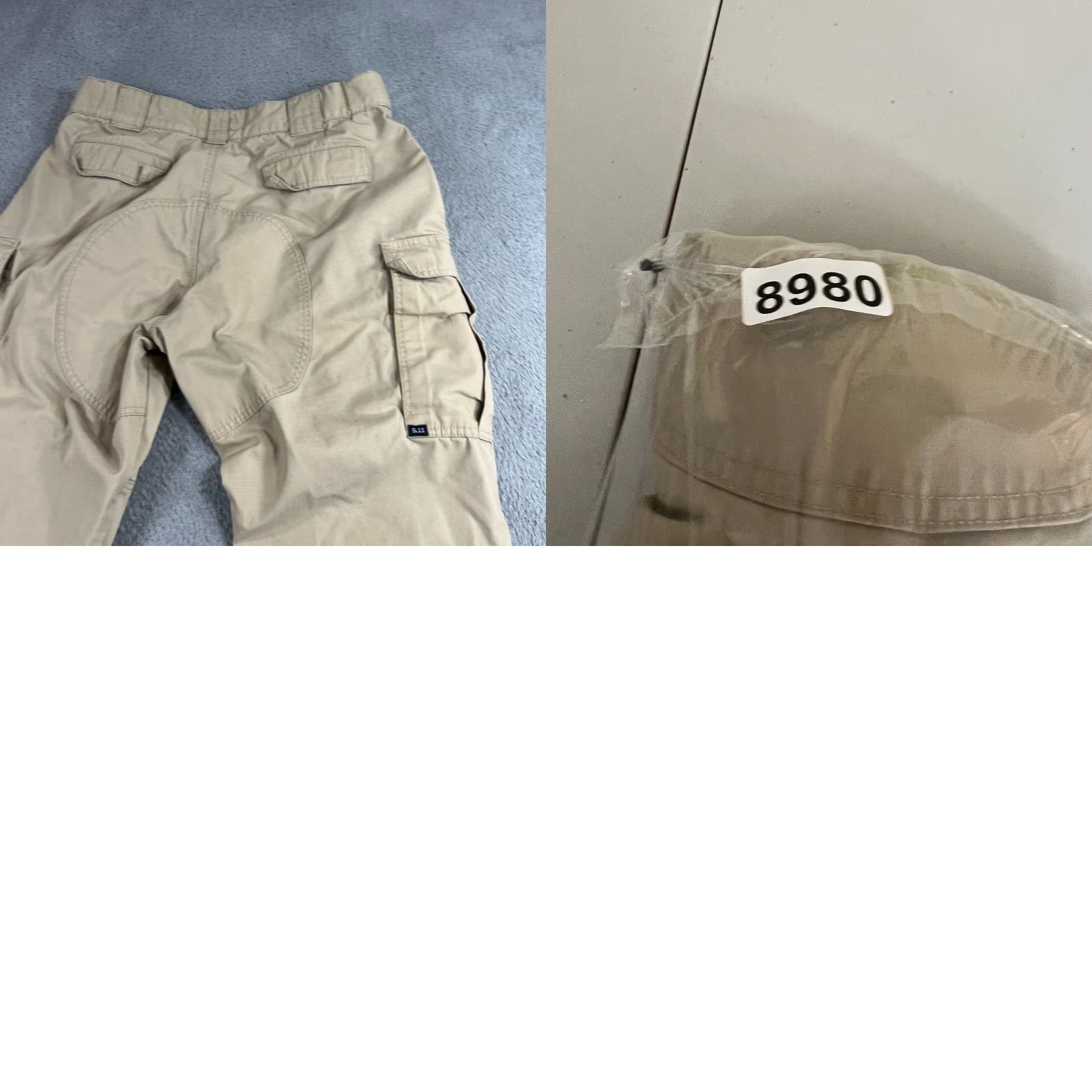 Vintage 5.11 Tactical Mens XL Cargo Pants Beige Ripstop TDU Canvas HOLE IN POCKET Size US 36 / EU 52 - 10 Thumbnail