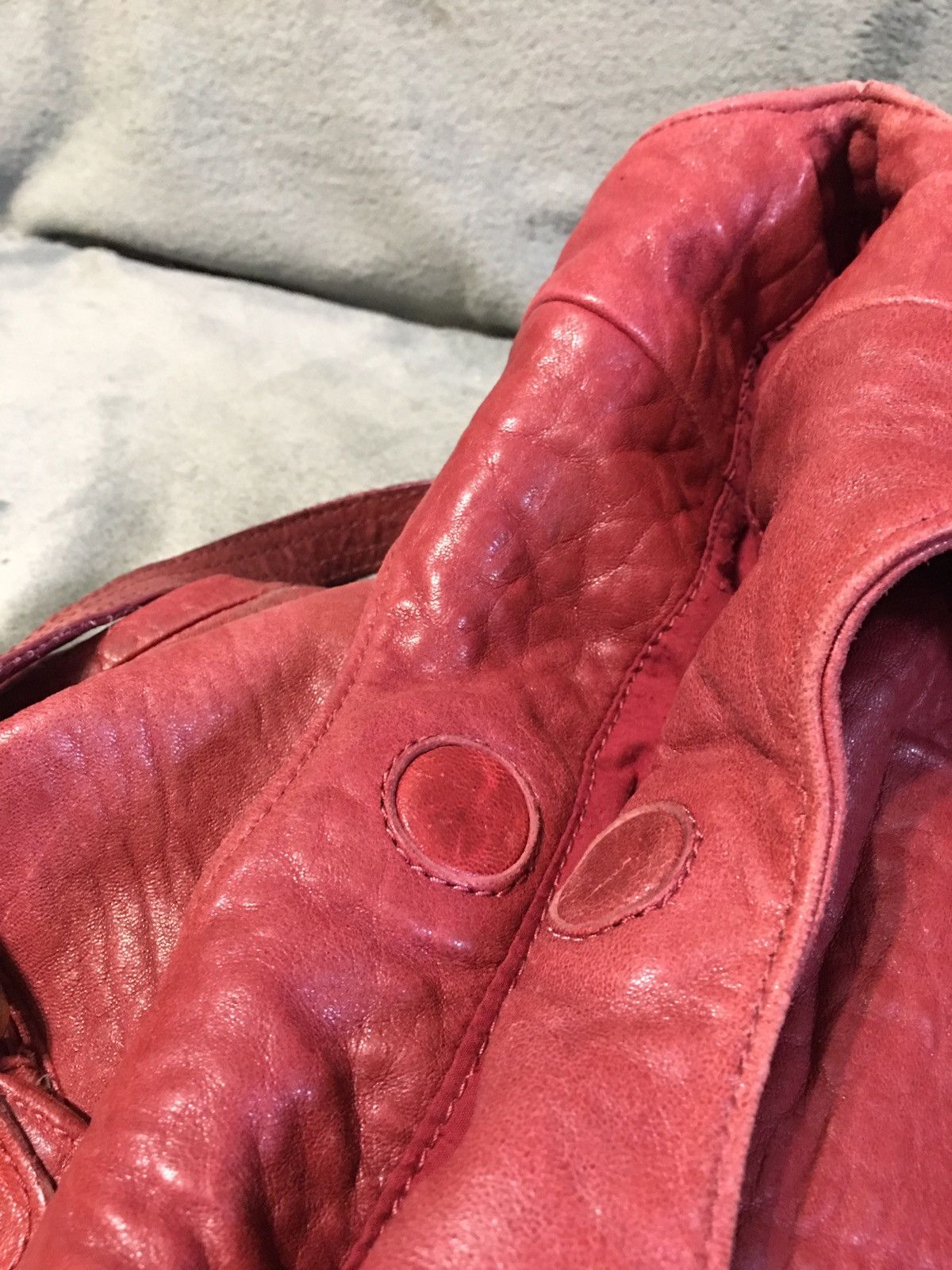 Gerard Darel Gerard Darel Lamb Leather Red Shoulder Hobo Bag Size ONE SIZE - 7 Thumbnail