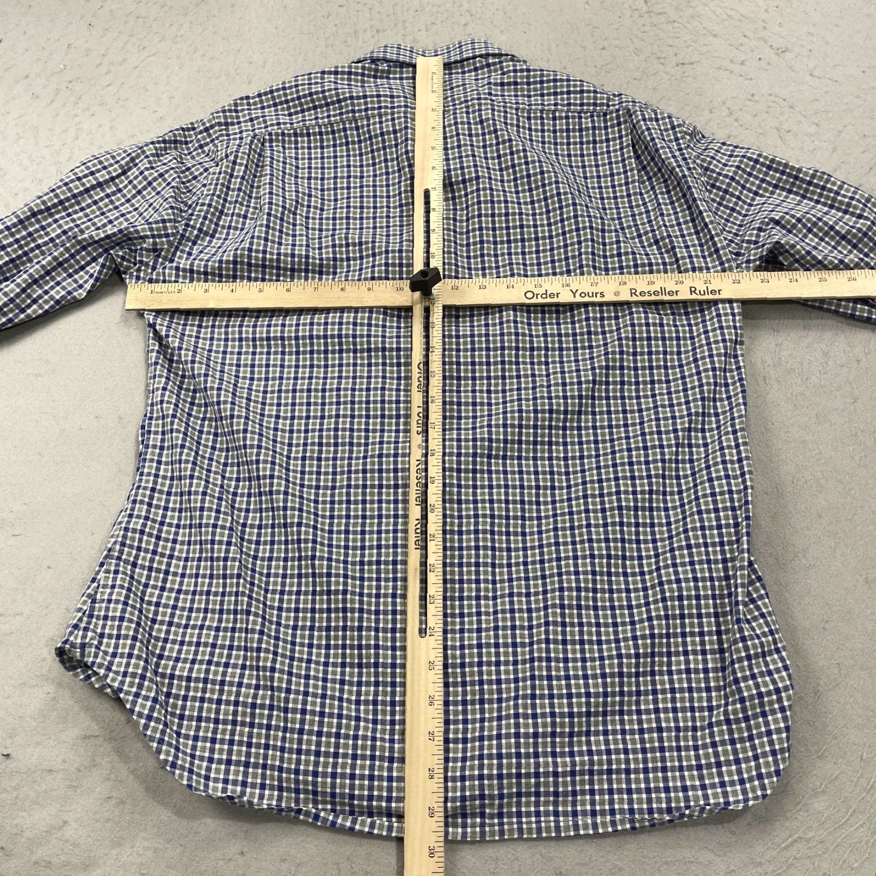 Vintage VINTAGE Gitman Bros Shirt Mens Large Blue Gray Check Haberdash Cotton Made USA Size US L / EU 52-54 / 3 - 6 Thumbnail