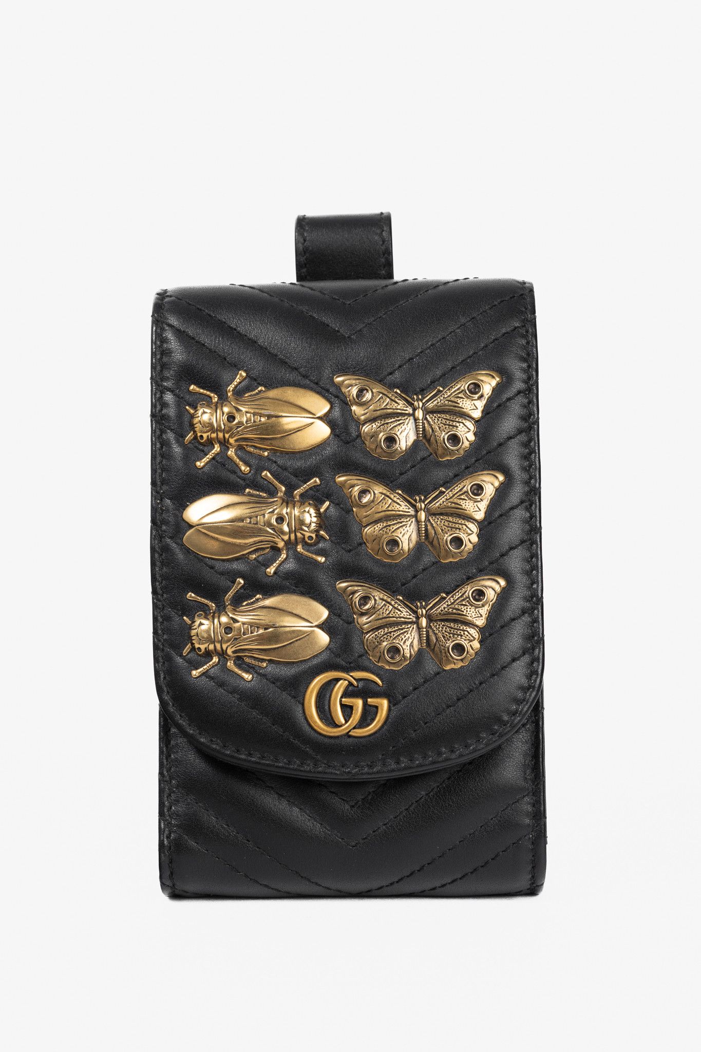 Gucci Gucci GG Marmont Quilted Leather Animal Studs Belt Pouch Size ONE SIZE - 1 Thumbnail