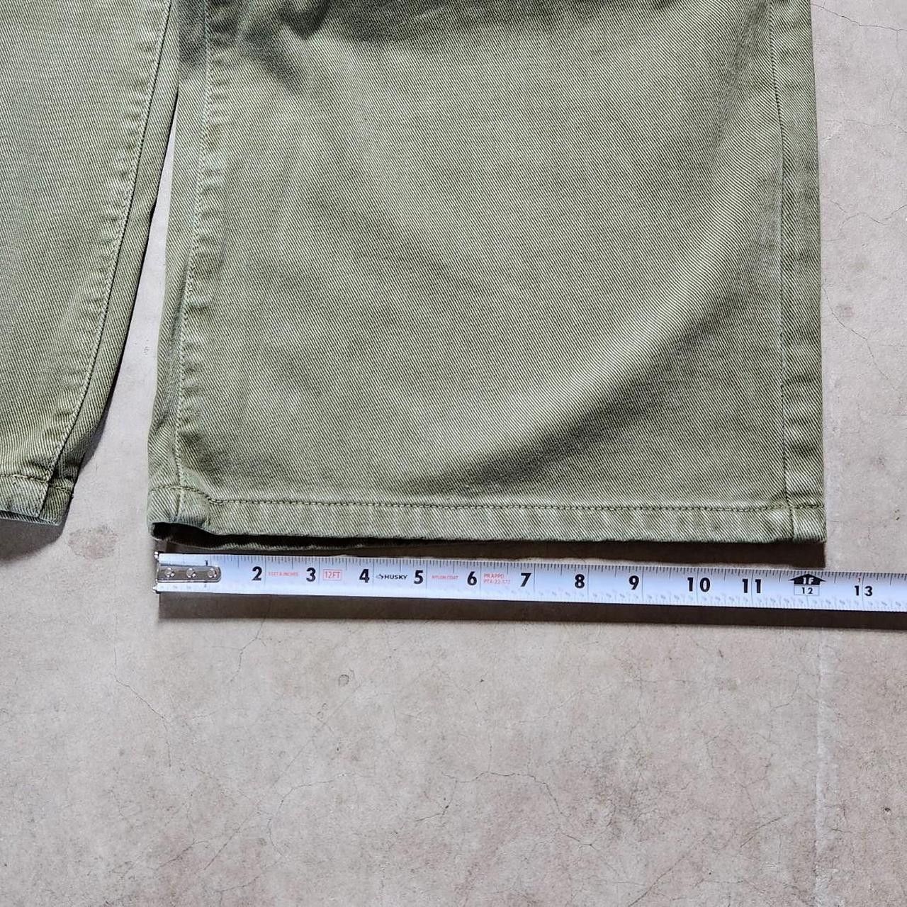 Japanese Brand Distressed Olive Green Baggy Y2K Jeans Size US 32 / EU 48 - 4 Thumbnail