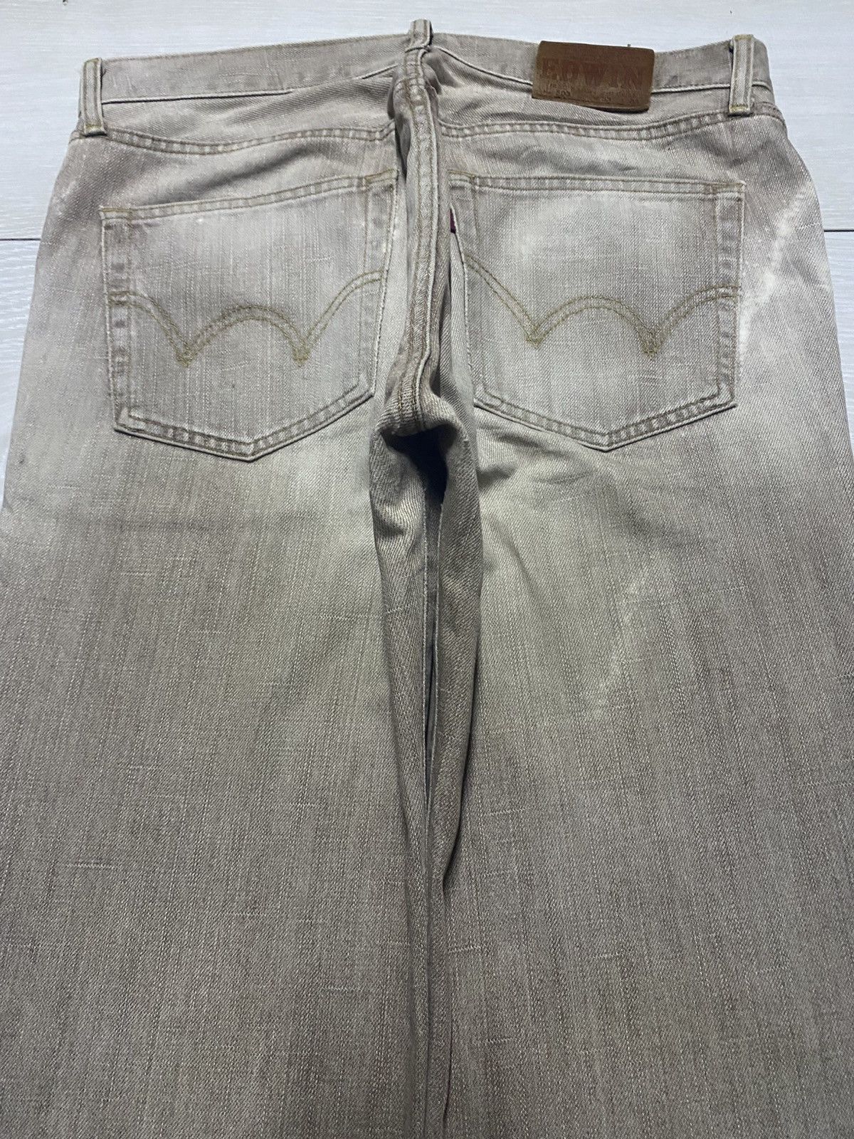 Junya Watanabe Vintage Edwin Faded Wash Distressed Baggy Jeans Size US 34 / EU 50 - 4 Thumbnail