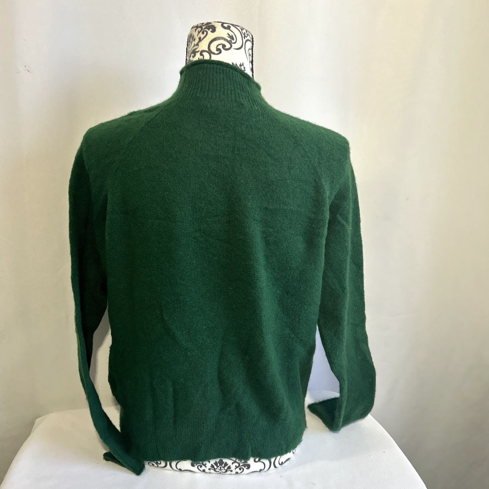 J.Crew J.Crew Wool Alpaca Mock Neck Pullover Sweater Womens Sz S Green, Lightweight, Stretch, Classic Size S / US 4 / IT 40 - 3 Thumbnail