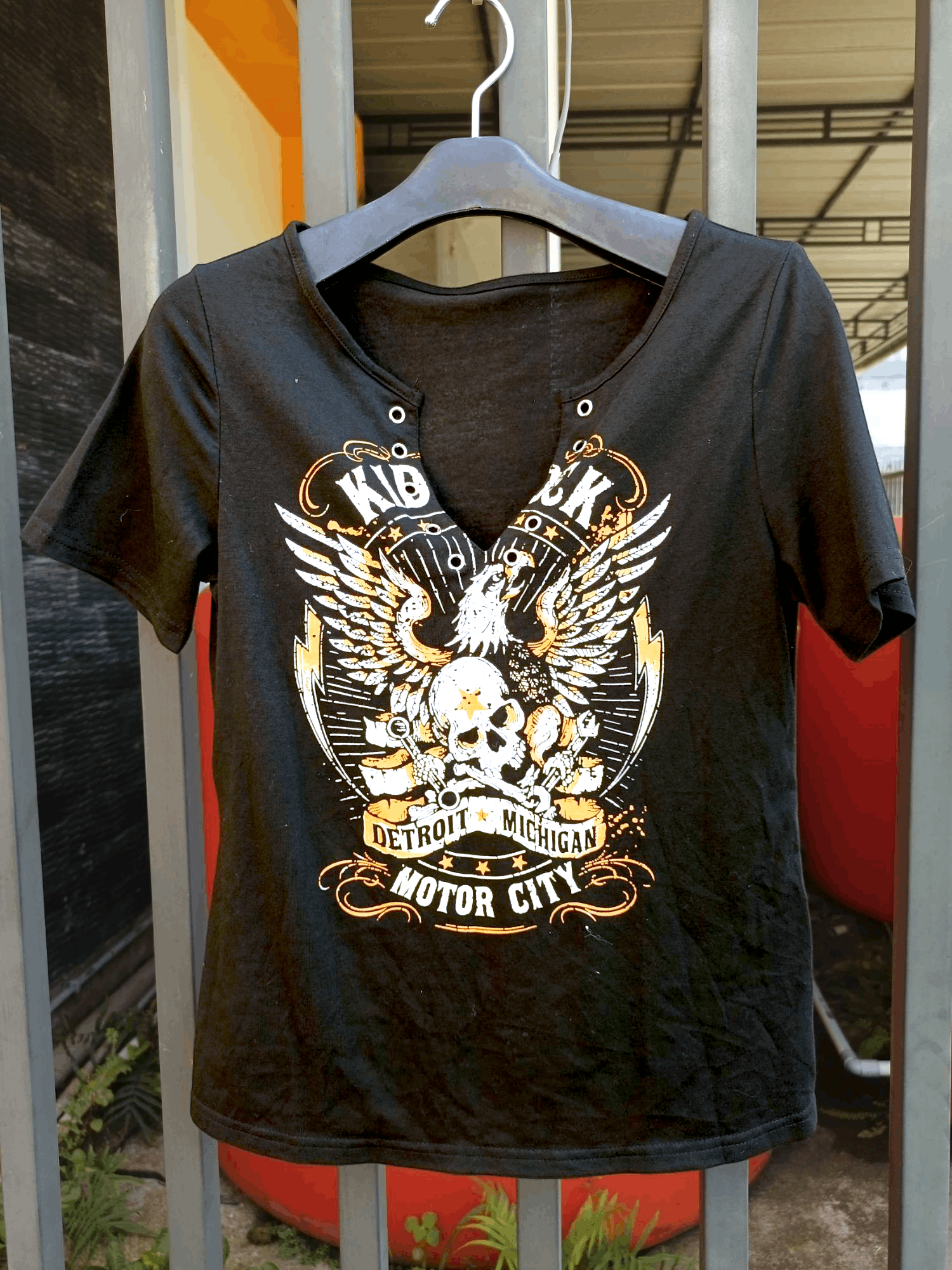 Shein SHEIN Skull Detroit Michigan metro city Tee Size US M / EU 48-50 / 2 - 8 Thumbnail