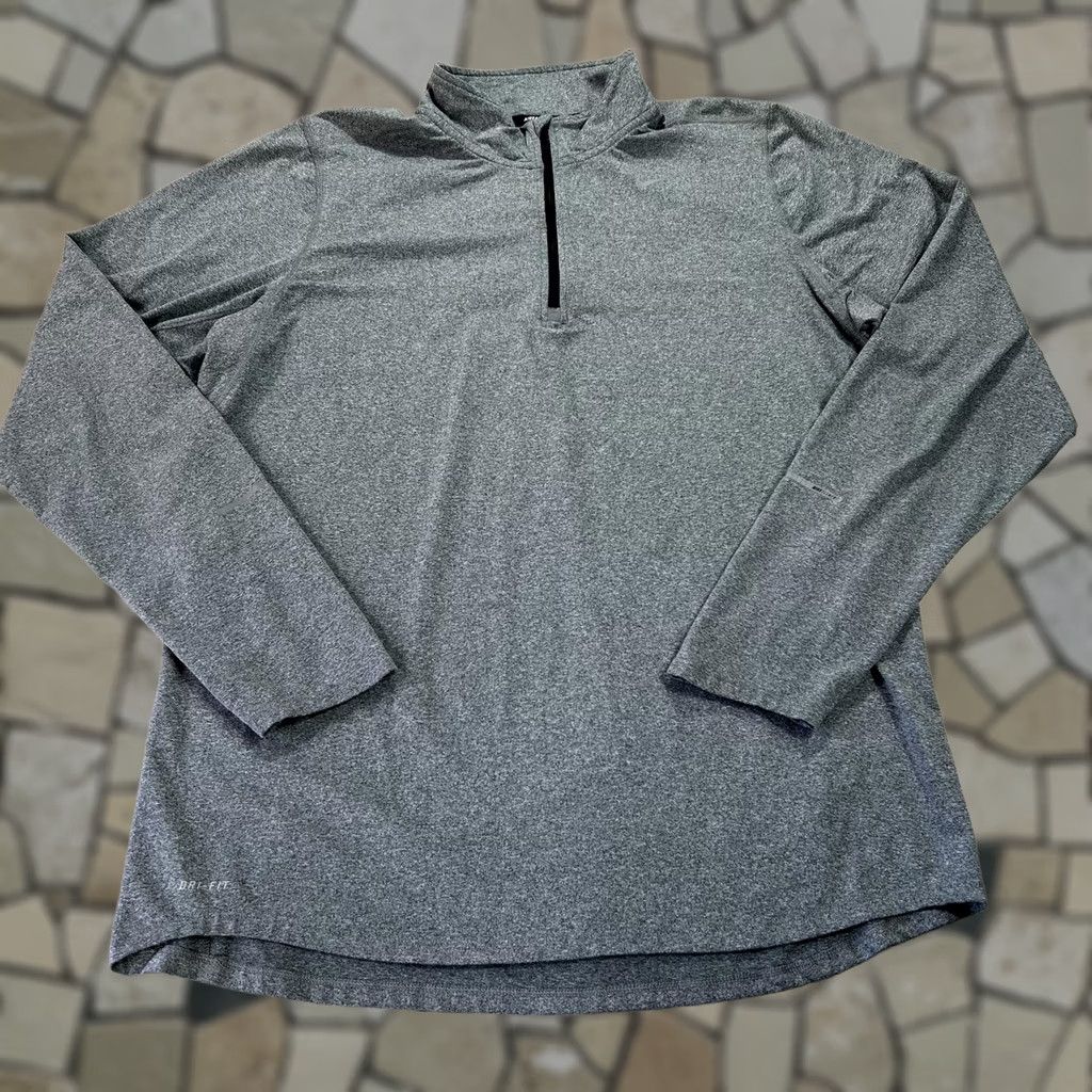 Nike Nike Dri-FIT Pullover Mens Large Gray 1/4 Zip Long Sleeve Top 504606-064 Size US L / EU 52-54 / 3 - 1 Thumbnail