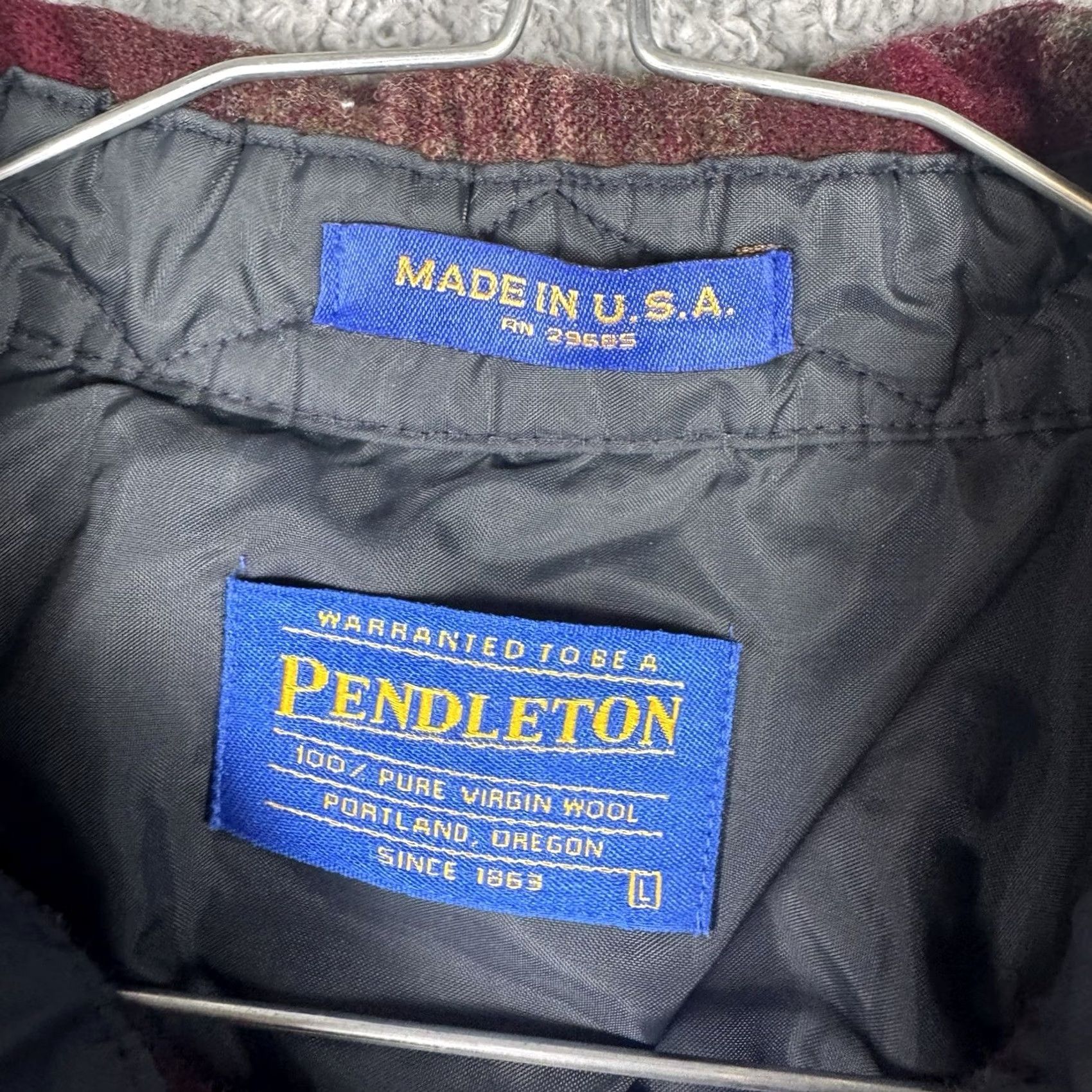 Pendleton Pendleton Shirt Men L Vintage Pure Virgin Wool Flannel Plaid Button-Up Long Sleeve Casual Workwear USA Made Size US L / EU 52-54 / 3 - 5 Thumbnail
