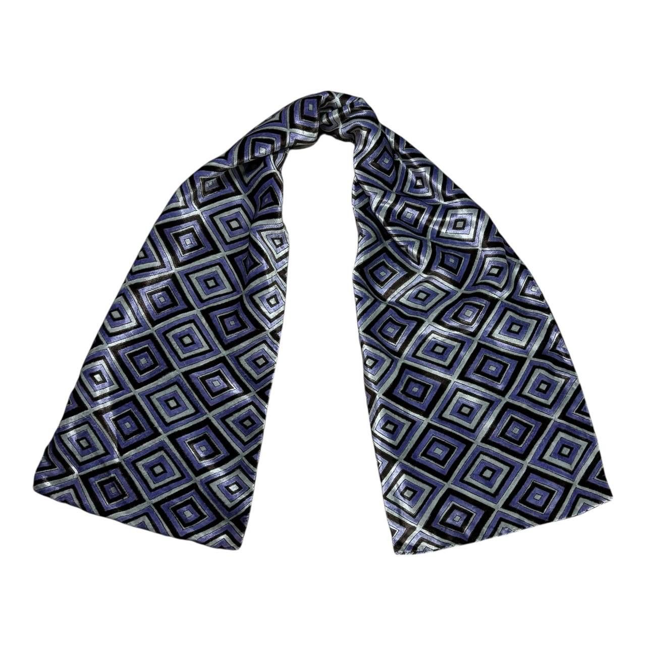 Prada Vintage Prada Geometric Silk Blend Scarf Foulard Purple OS Size ONE SIZE - 2 Thumbnail