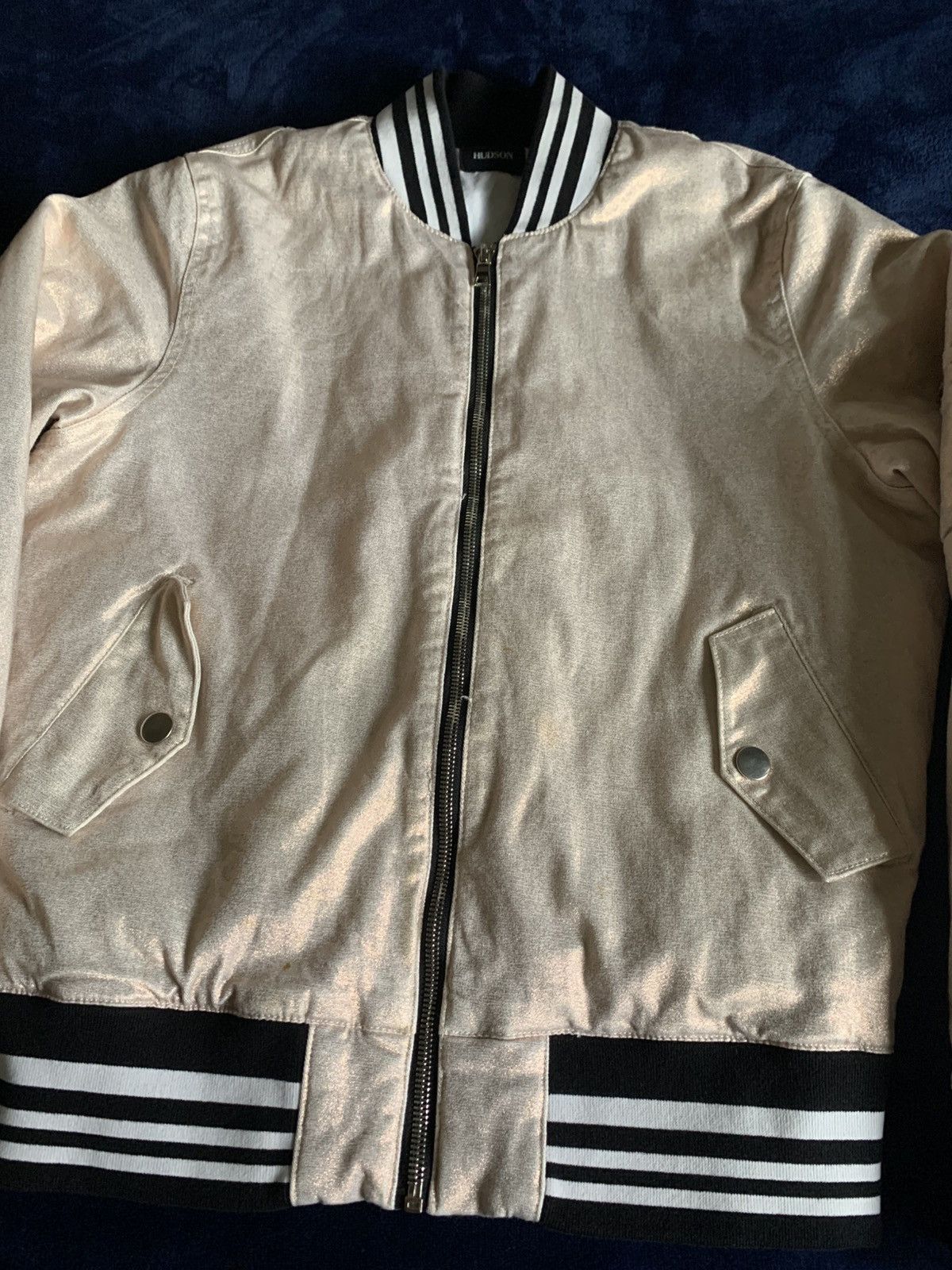 Hudson Hudson Bomber Jacket Sparkly Pink Streetwear Vintage Fashion Size S / US 4 / IT 40 - 3 Thumbnail