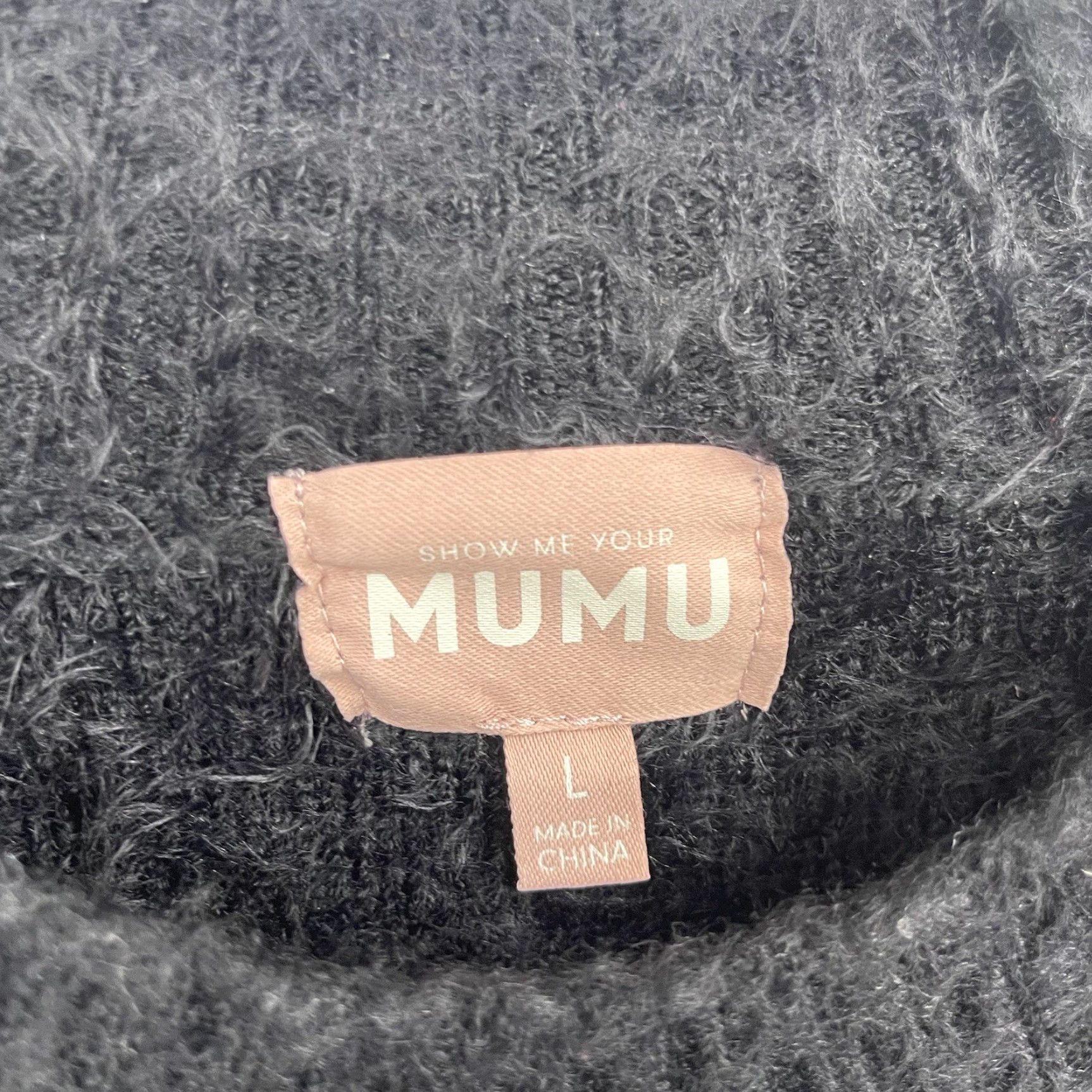 Show Me Your MuMu Show Me Your MuMu Sweater Womens L Black Soft Cozy Turtleneck Long Sleeve Classic Knit Size L / US 10 / IT 46 - 7 Thumbnail