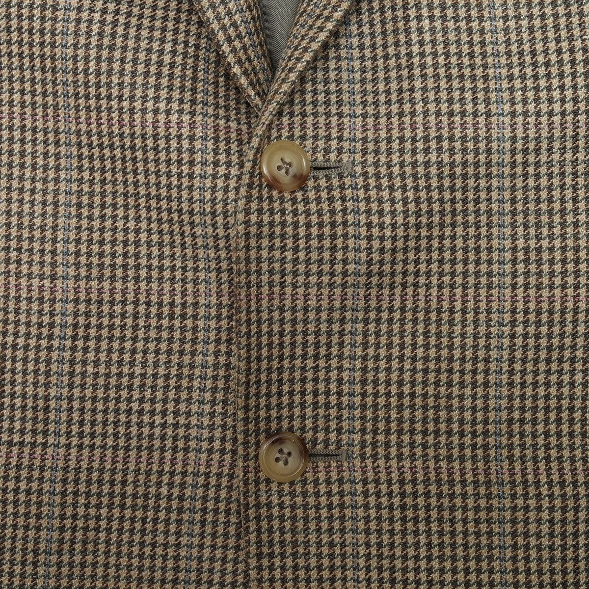 Polo Ralph Lauren Polo Ralph Lauren Vintage Houndstooth Blazer Silk Flax Wool Size 42R - 6 Thumbnail