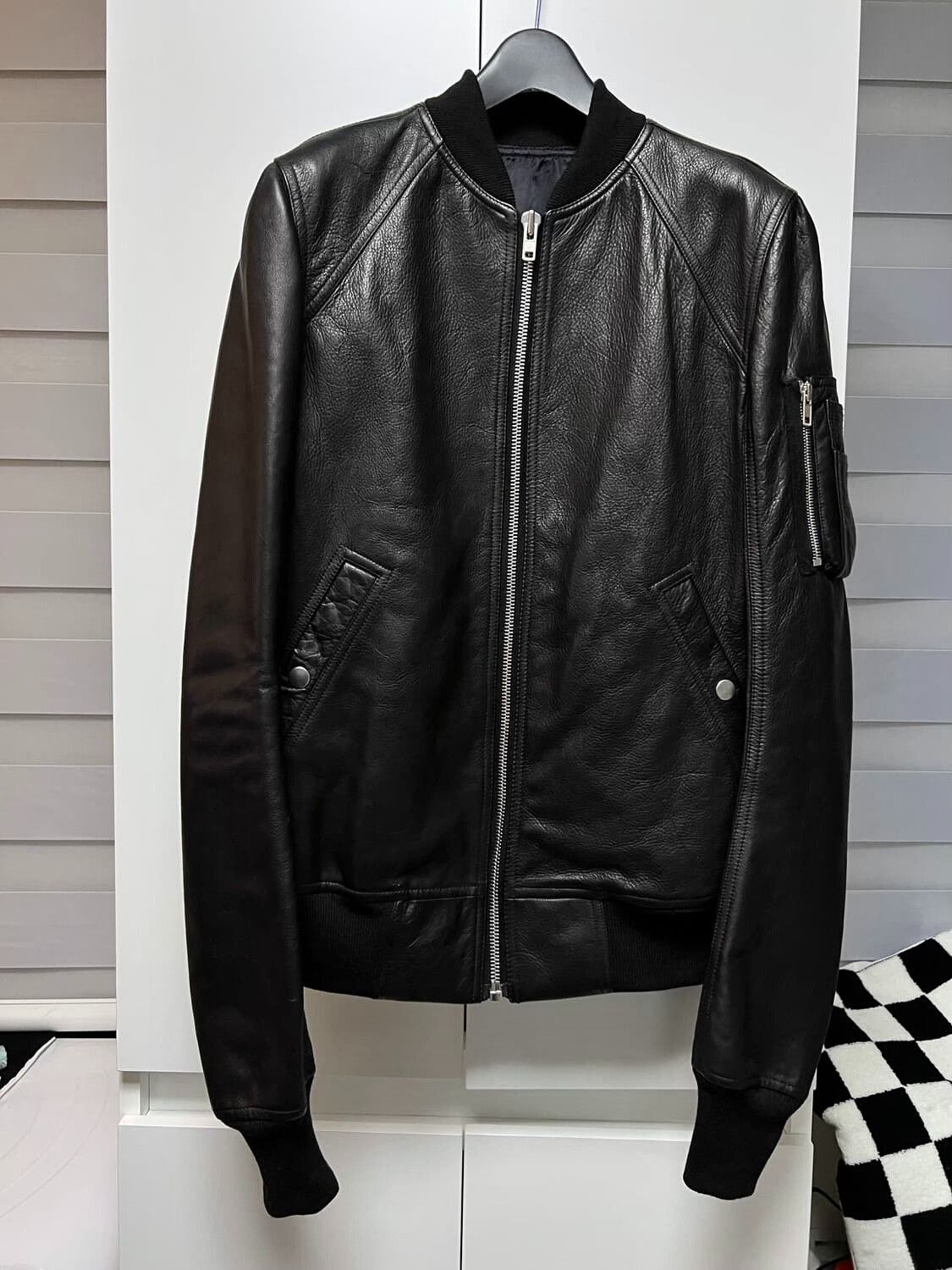 Rick Owens Rick Owens Black Leather Bomber Jacket Size US S / EU 44-46 / 1 - 1 Thumbnail