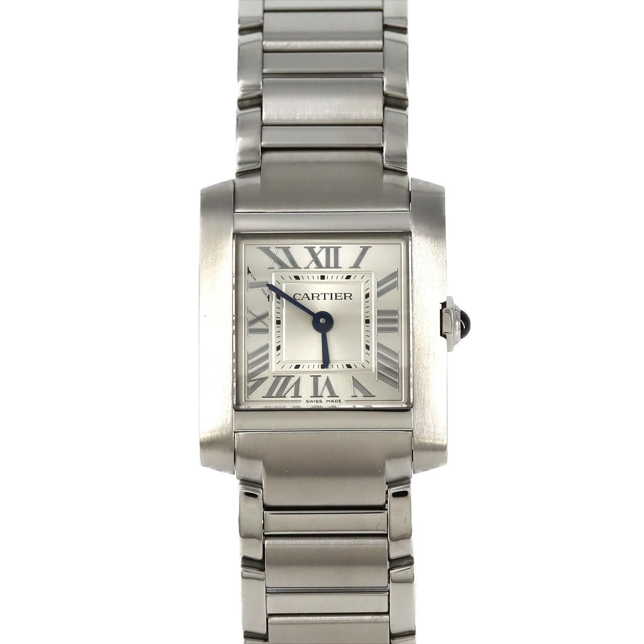 Cartier Cartier Tank Française Stainless Steel Metal Quartz WSTA0065 DUTY FREE for USA