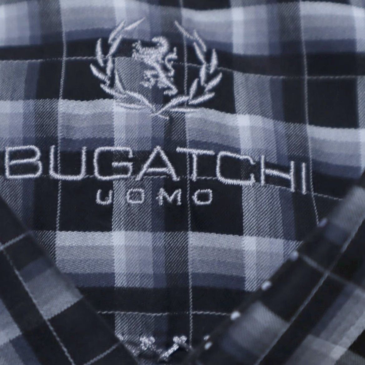 BUGATCHI Bugatchi Geometric Long Sleeve Button Up Shirt Gray Men 2XT Regular Adult Shirt Size US XXL / EU 58 / 5 - 5 Thumbnail