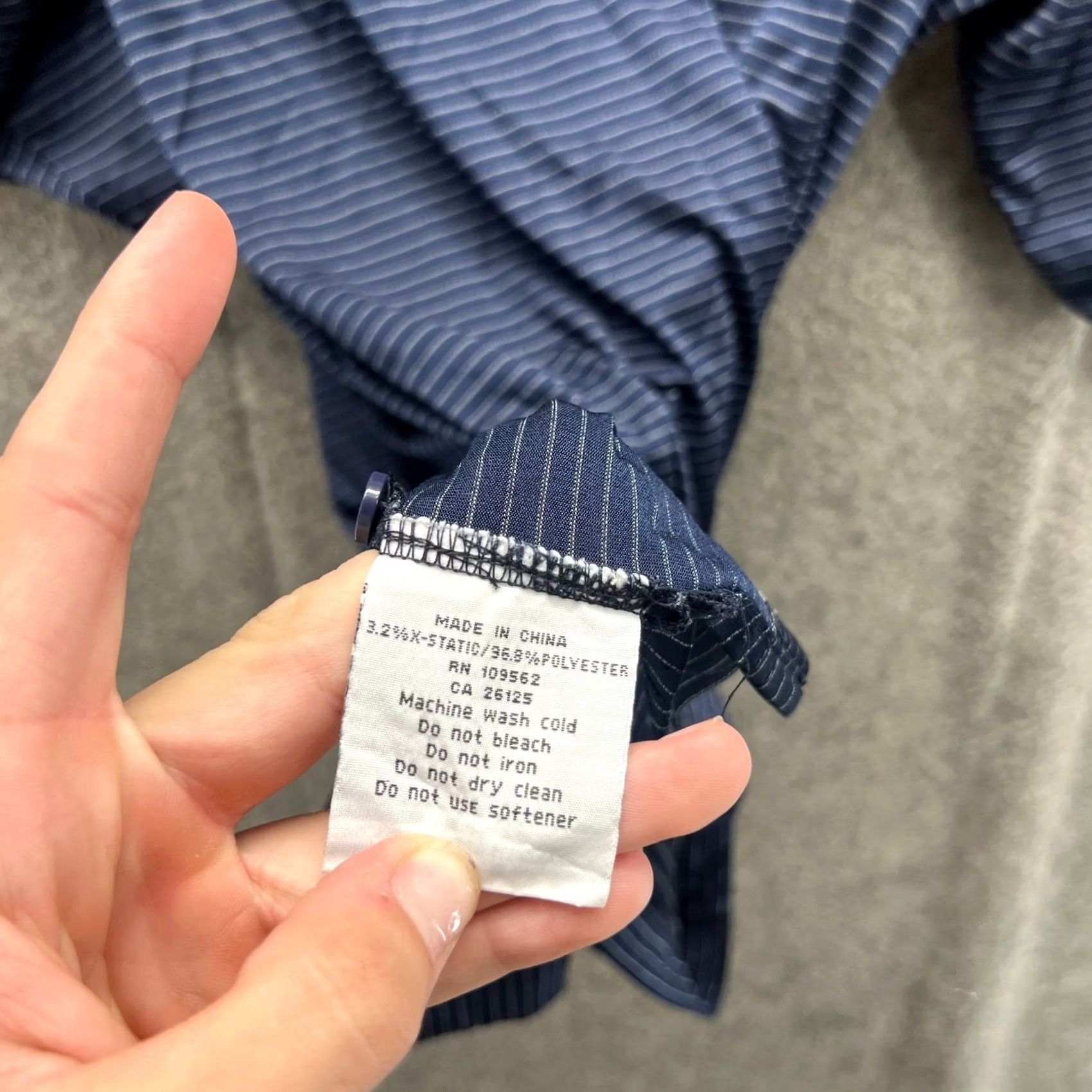 Vintage Sunice Polo Shirt Men L Blue Pinstripe X-Static Knit Stretch Golf Size US L / EU 52-54 / 3 - 7 Thumbnail