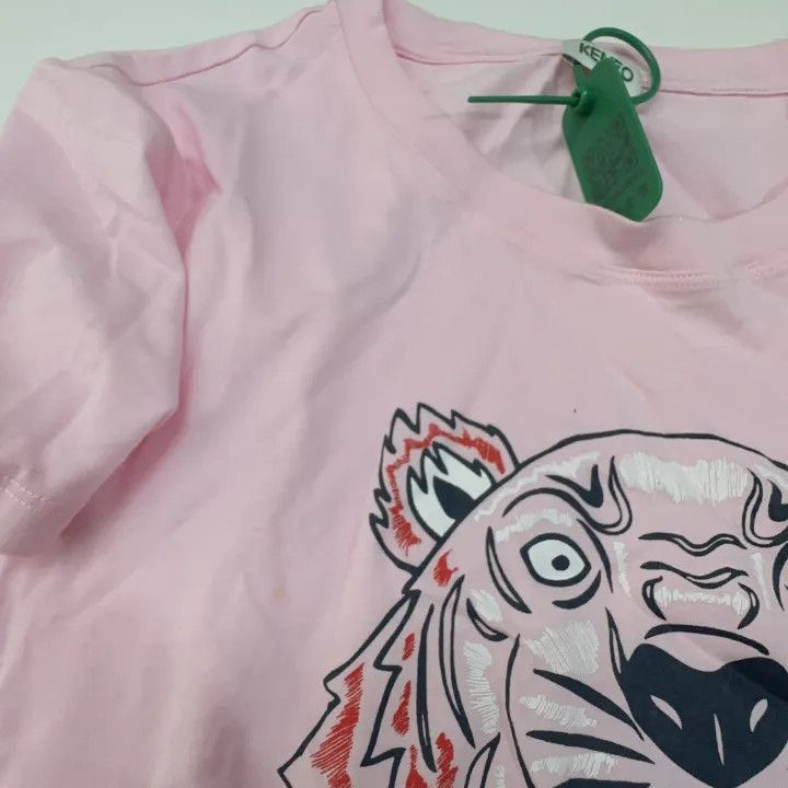 KENZO Pink Tiger Graphic Short Sleeve T-Shirt -2507