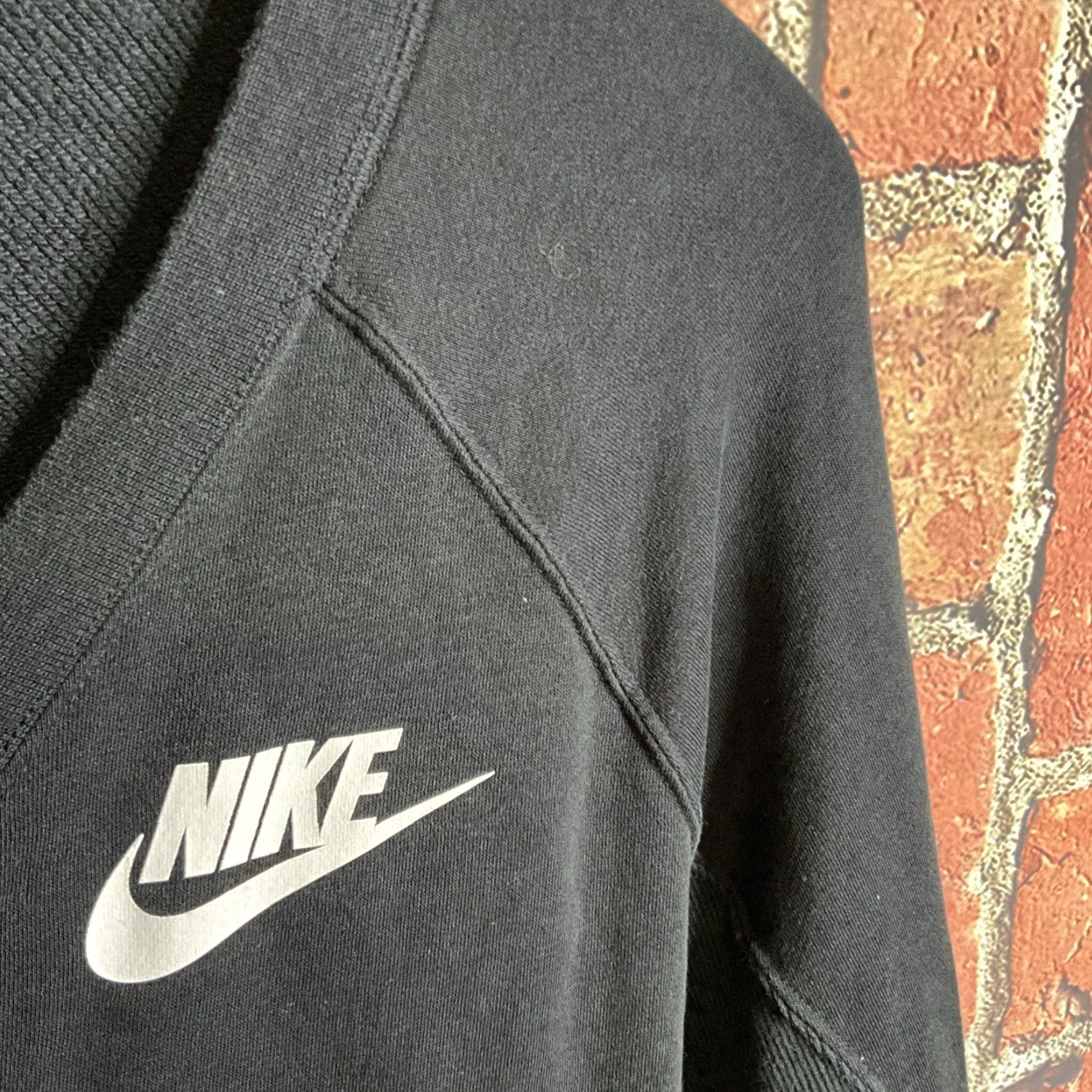 Nike Womens Nike Cardigan Sweatshirt Open Front Oversized Black sz S Comfort Core Cozy Size S / US 4 / IT 40 - 3 Thumbnail