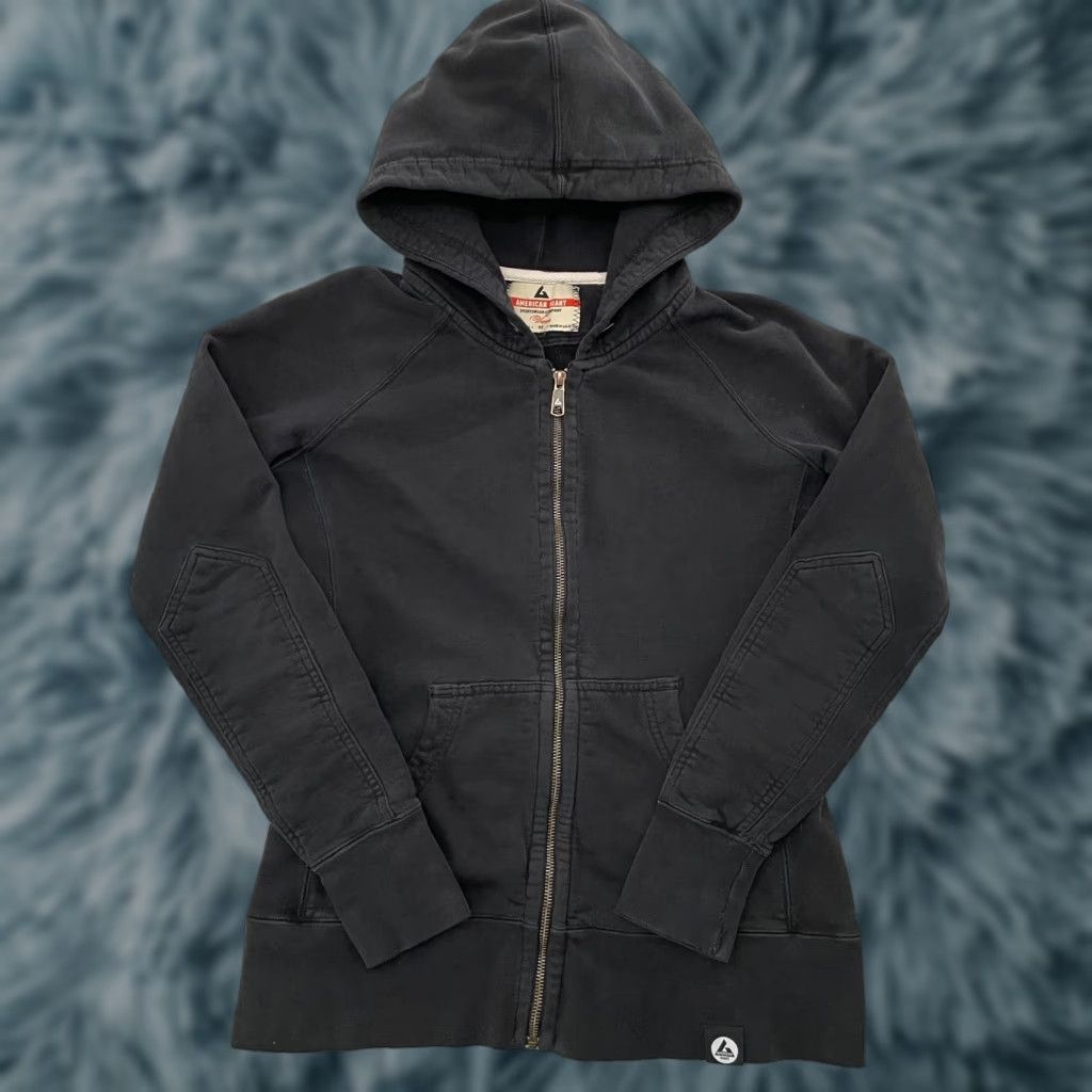 Vintage American Giant Hoodie Womens Medium Black Full Zip Heavyweight Pockets USA Made Size M / US 6-8 / IT 42-44 - 1 Thumbnail
