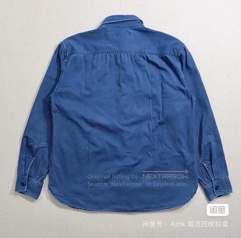 Neighborhood Neighborhood Indigo Dyed Shirt, Denim Shirt, Splashed and Size US L / EU 52-54 / 3 - 4 Thumbnail
