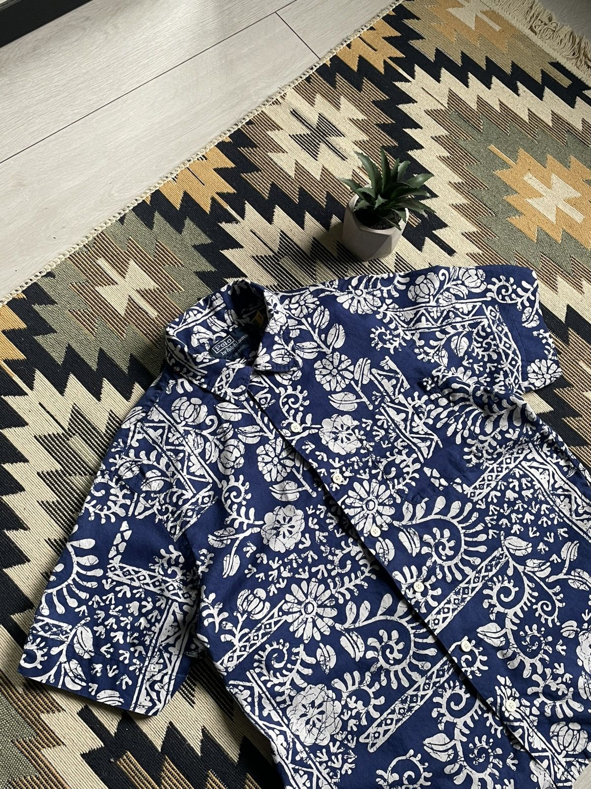 Vintage Polo Ralph Lauren Floral-print Gawai Sleeveless Shirt Size US S / EU 44-46 / 1 - 4 Thumbnail