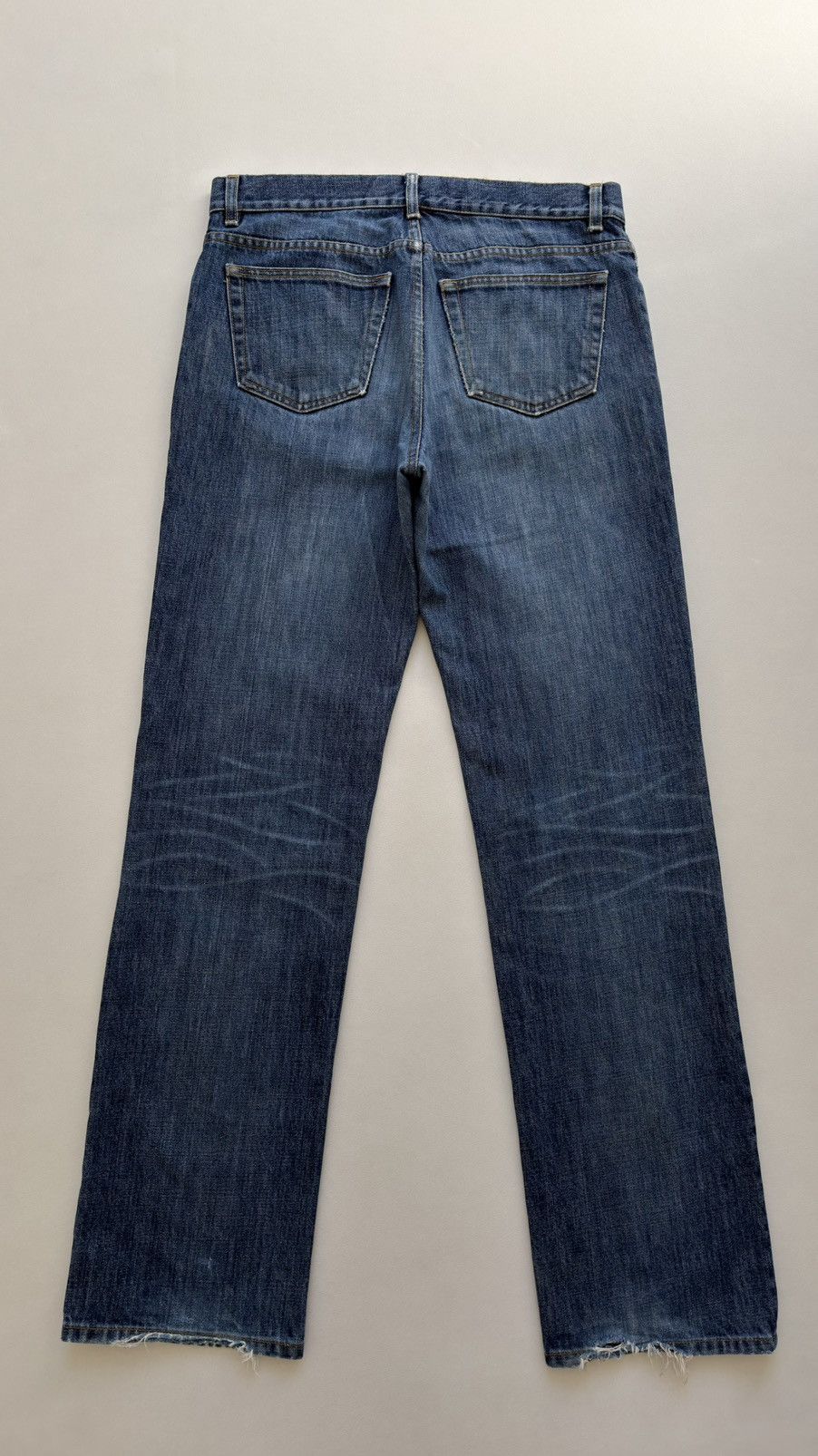Helmut Lang Thrashed’ Vintage Classic Denim’ Jeans Size US 32 / EU 48 - 12 Thumbnail