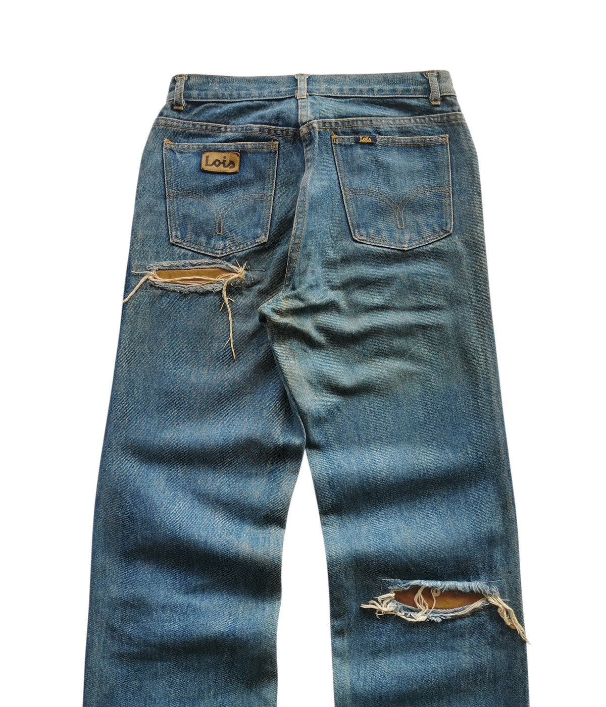 PPFM Vintage Lois Pussy Scratch Patchwork Denim Jeans Size US 27 - 3 Thumbnail