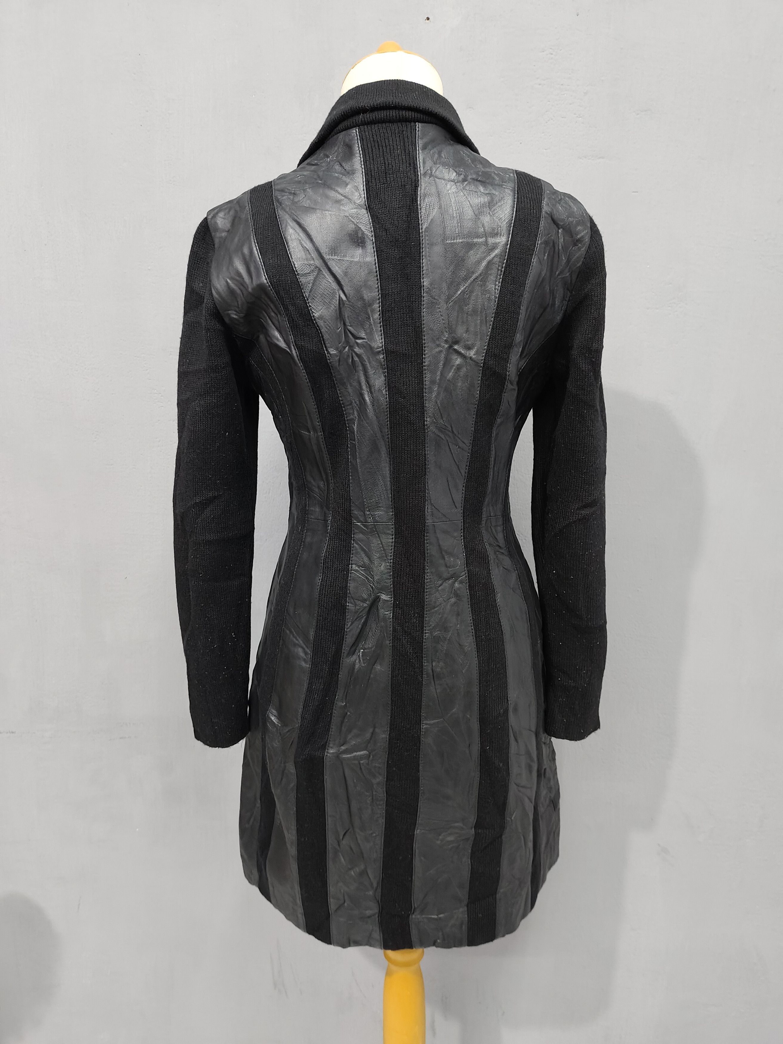 Otto 90s OTTO Collection- Hybrid Panel Lamb Leather Knit Coats Size M / US 6-8 / IT 42-44 - 8 Thumbnail