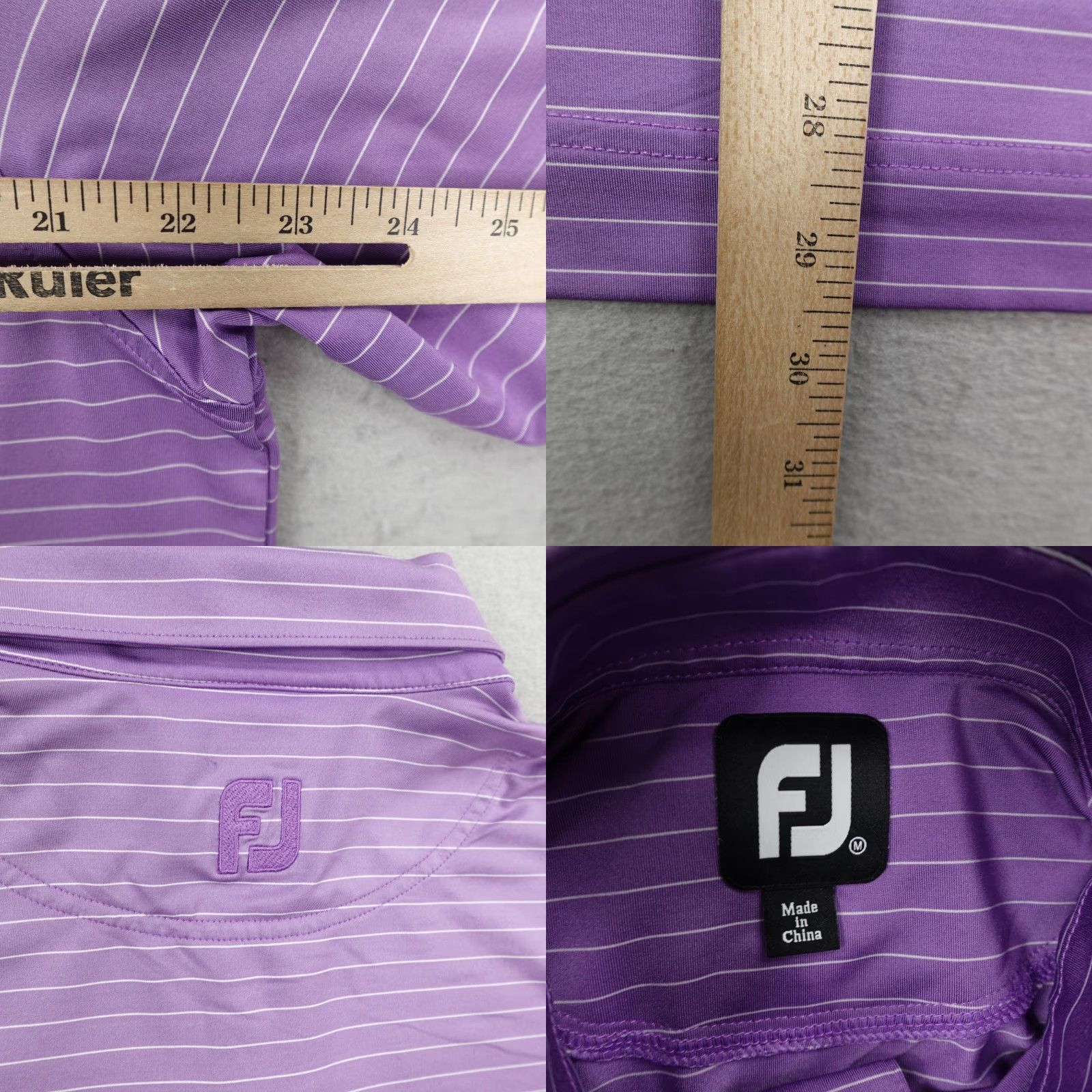 Footjoy FootJoy Shirt Mens Medium Purple Striped Golf Stockdale Country Club Golf Size US M / EU 48-50 / 2 - 8 Thumbnail