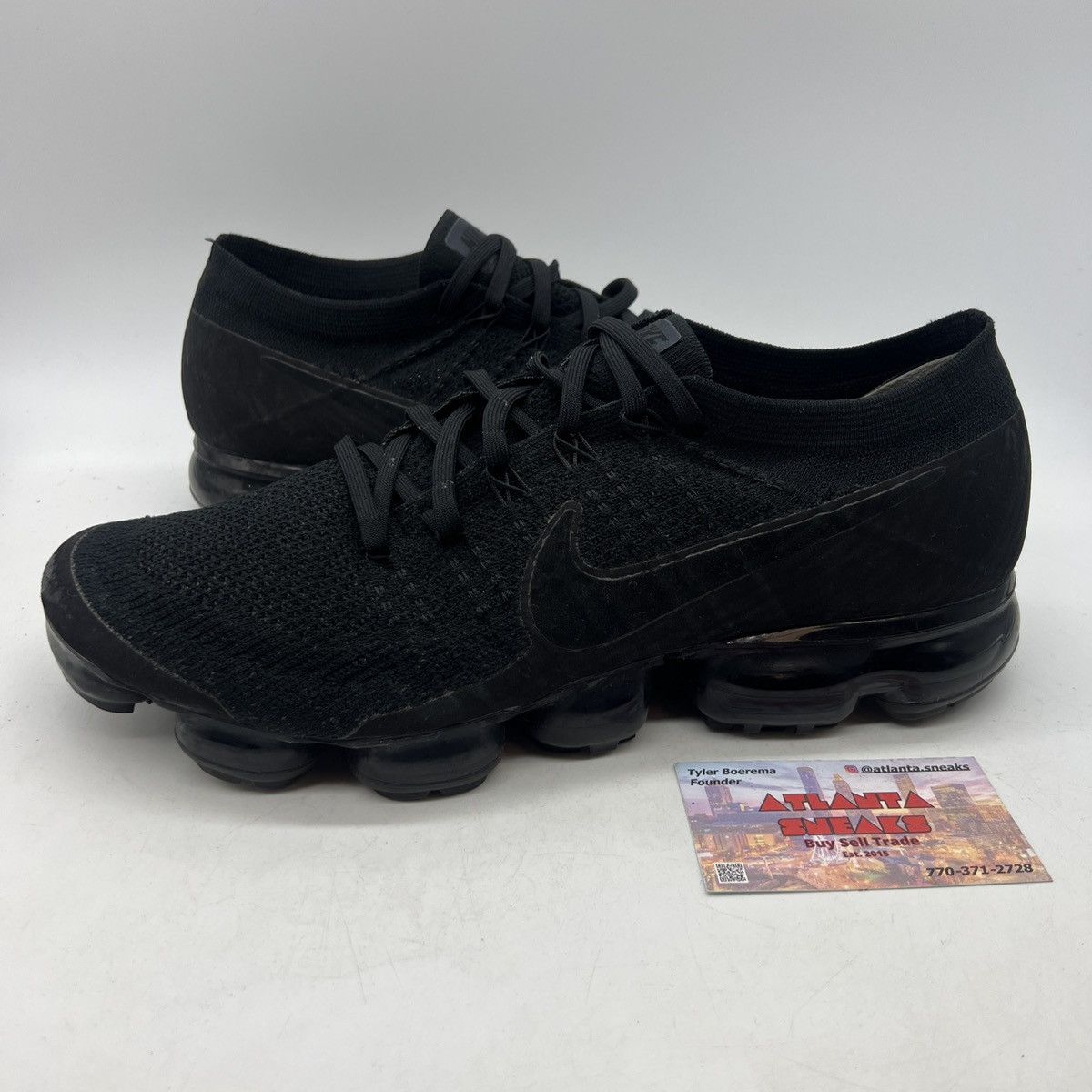 vapormax triple black size 12