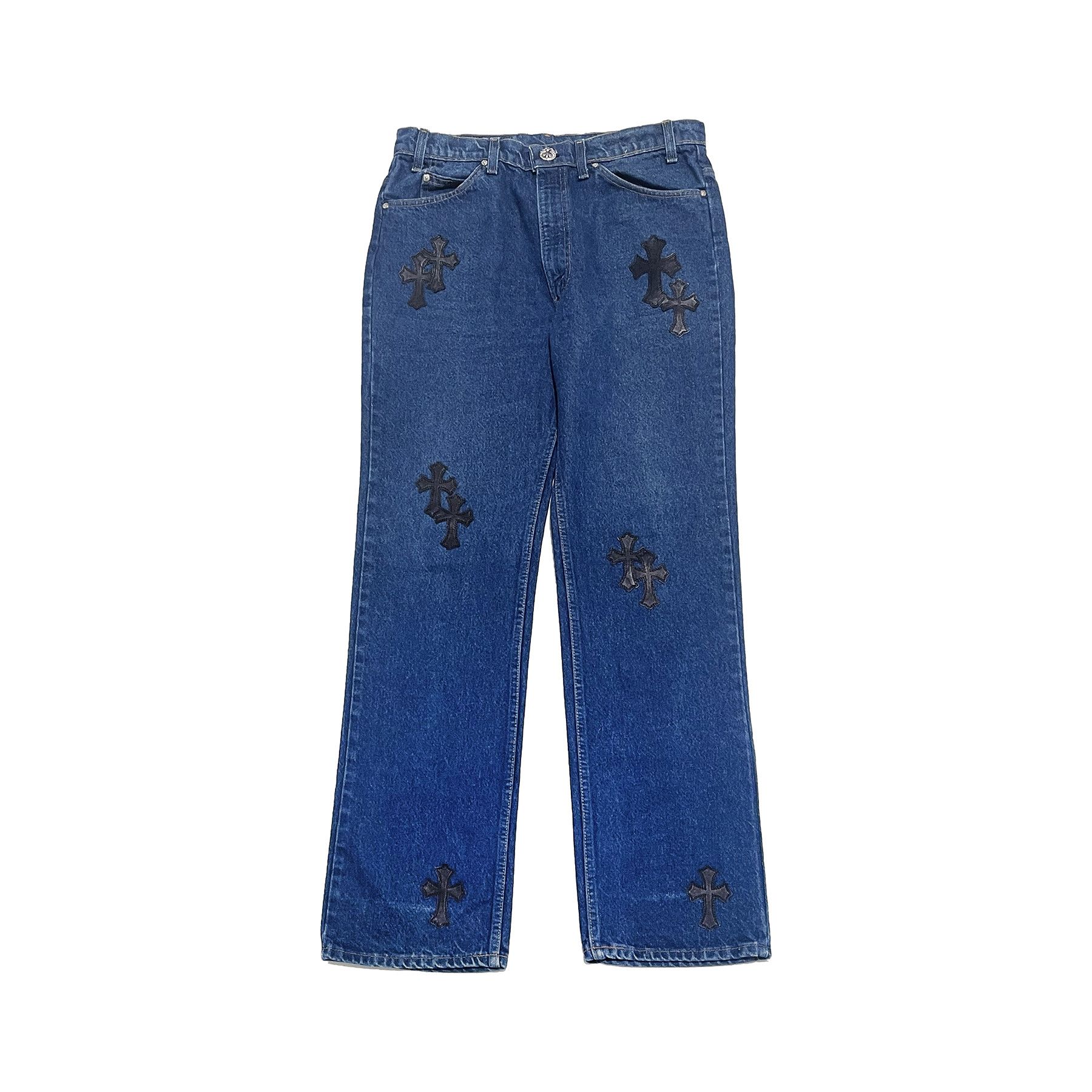 Chrome Hearts Cross Patch Jeans | Grailed