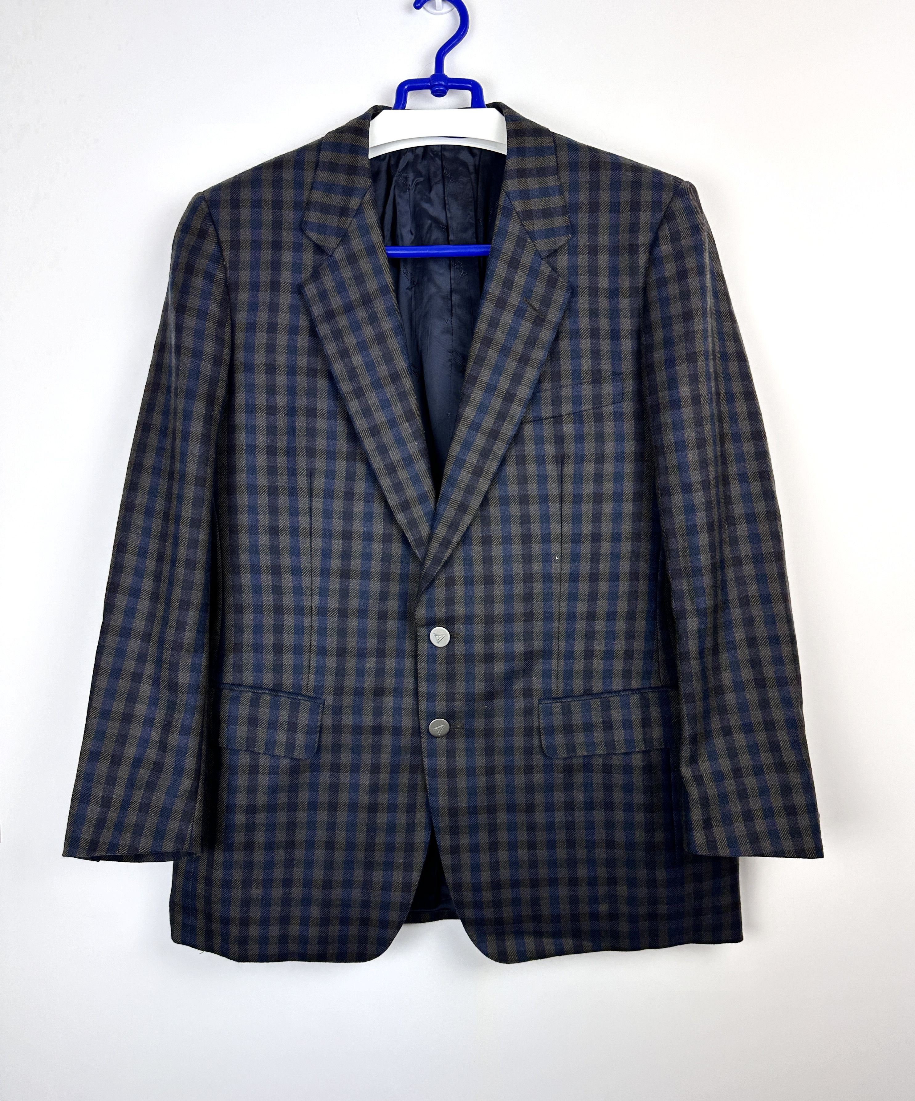 Aquascutum Vintage Aquascutum woolen checked blazer jacket Size 50R - 1 Thumbnail