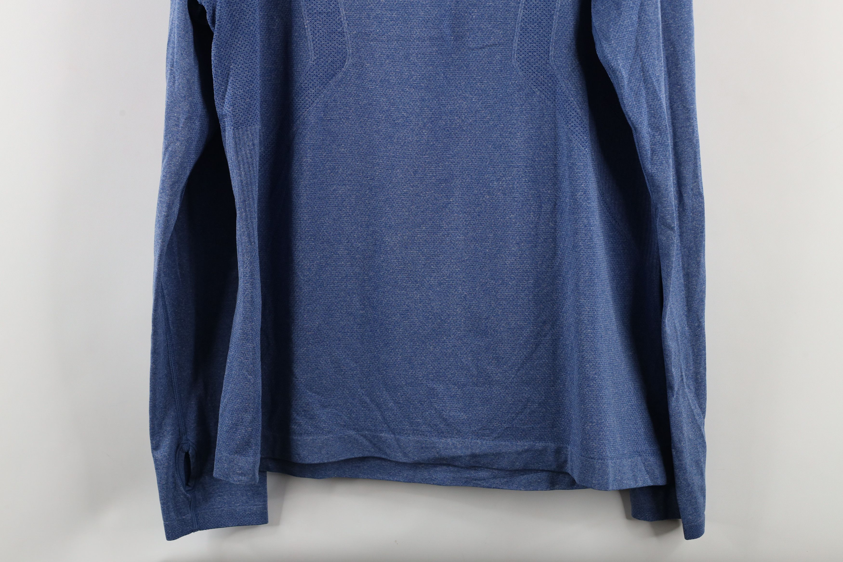 Lululemon × Vintage Lululemon Vent Tech Knit Half Zip Pullover Top Shirt Blue Size US M / EU 48-50 / 2 - 11 Thumbnail