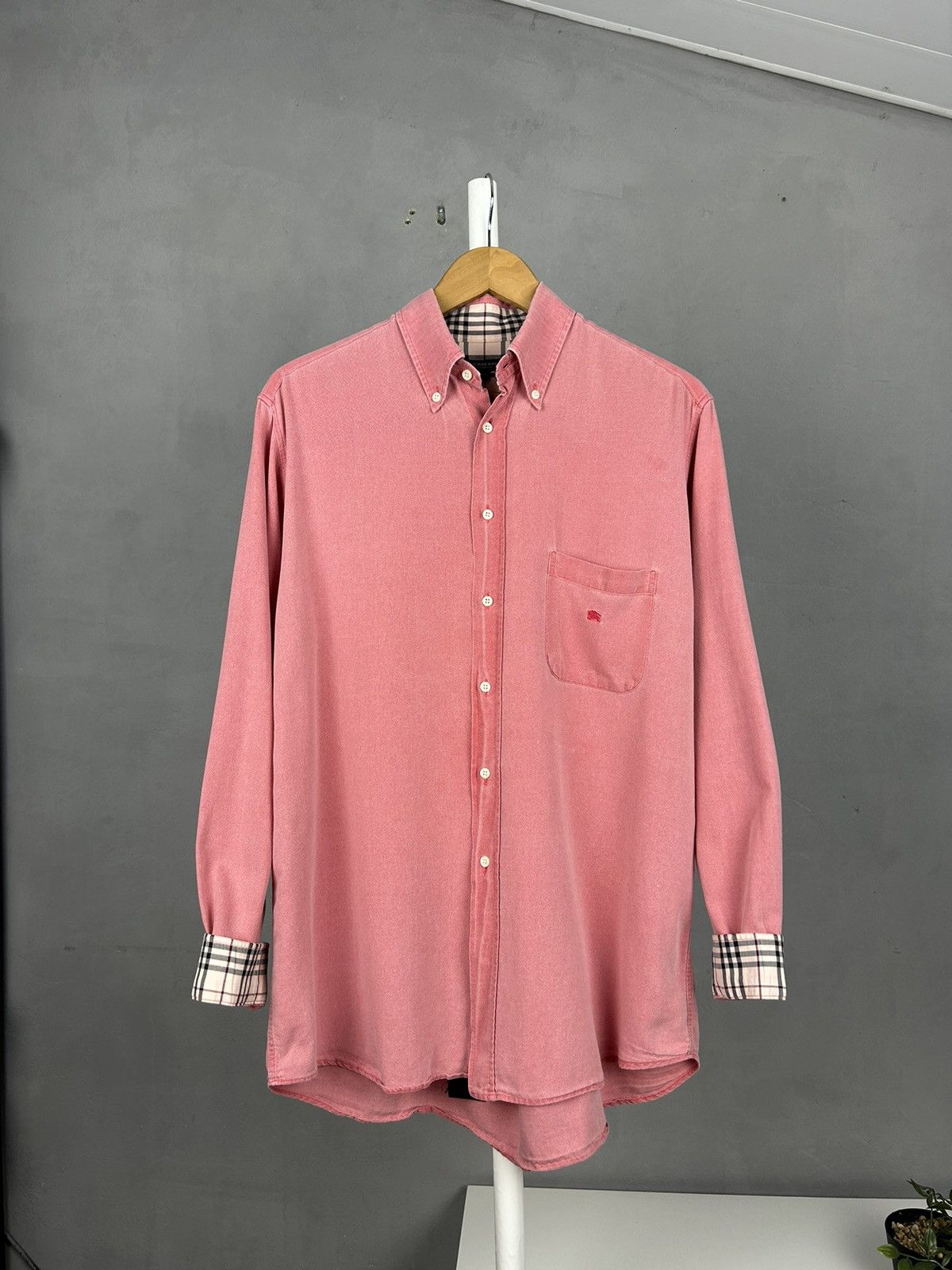 Burberry Burberry London Pink Button Down Shirt Nova Check Size US L / EU 52-54 / 3 - 1 Thumbnail