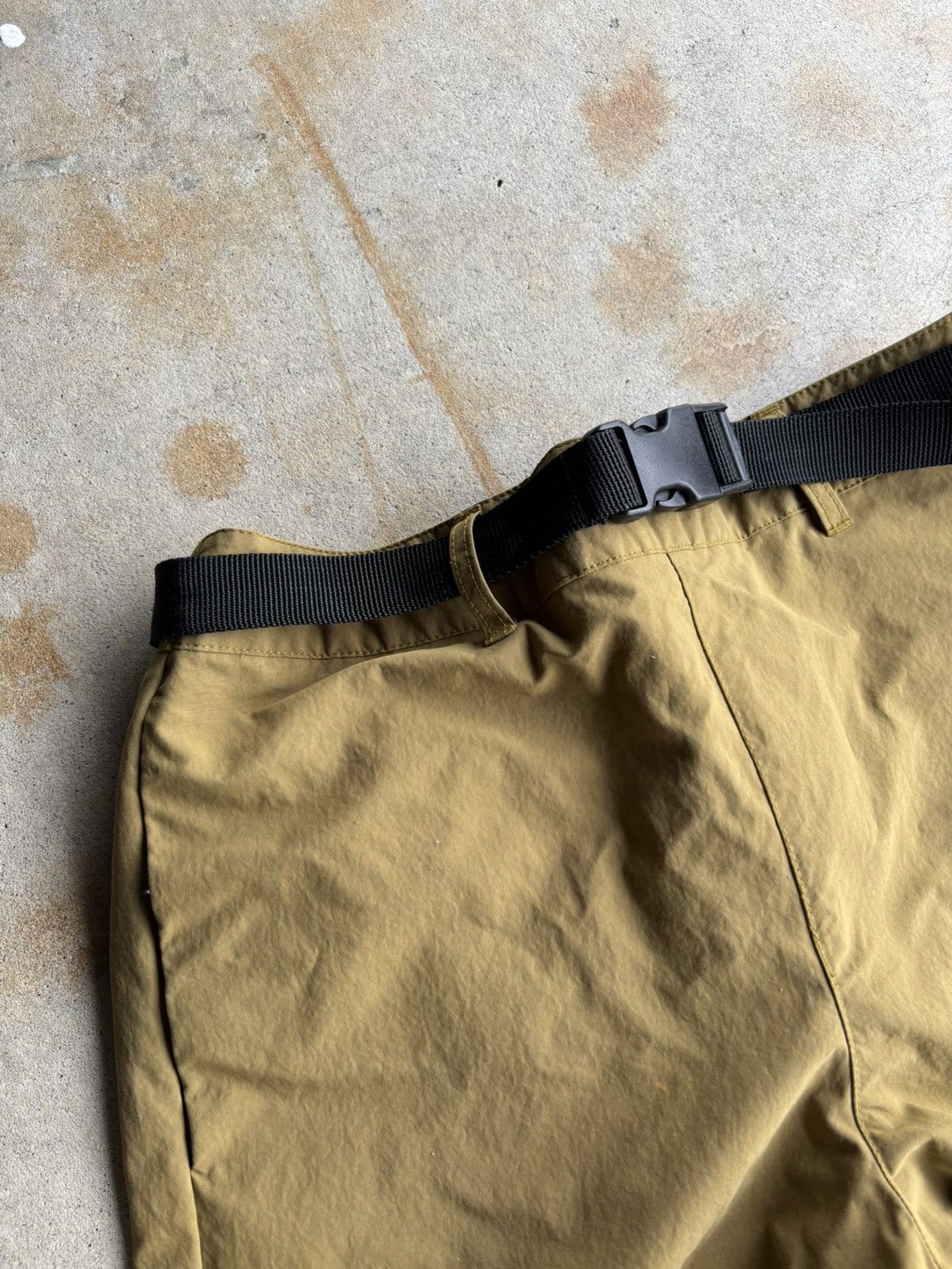 Stussy × Vintage Crazy Stussy Beige Nylon Wide Leg Streetwear Track Pants Size US 30 / EU 46 - 4 Thumbnail